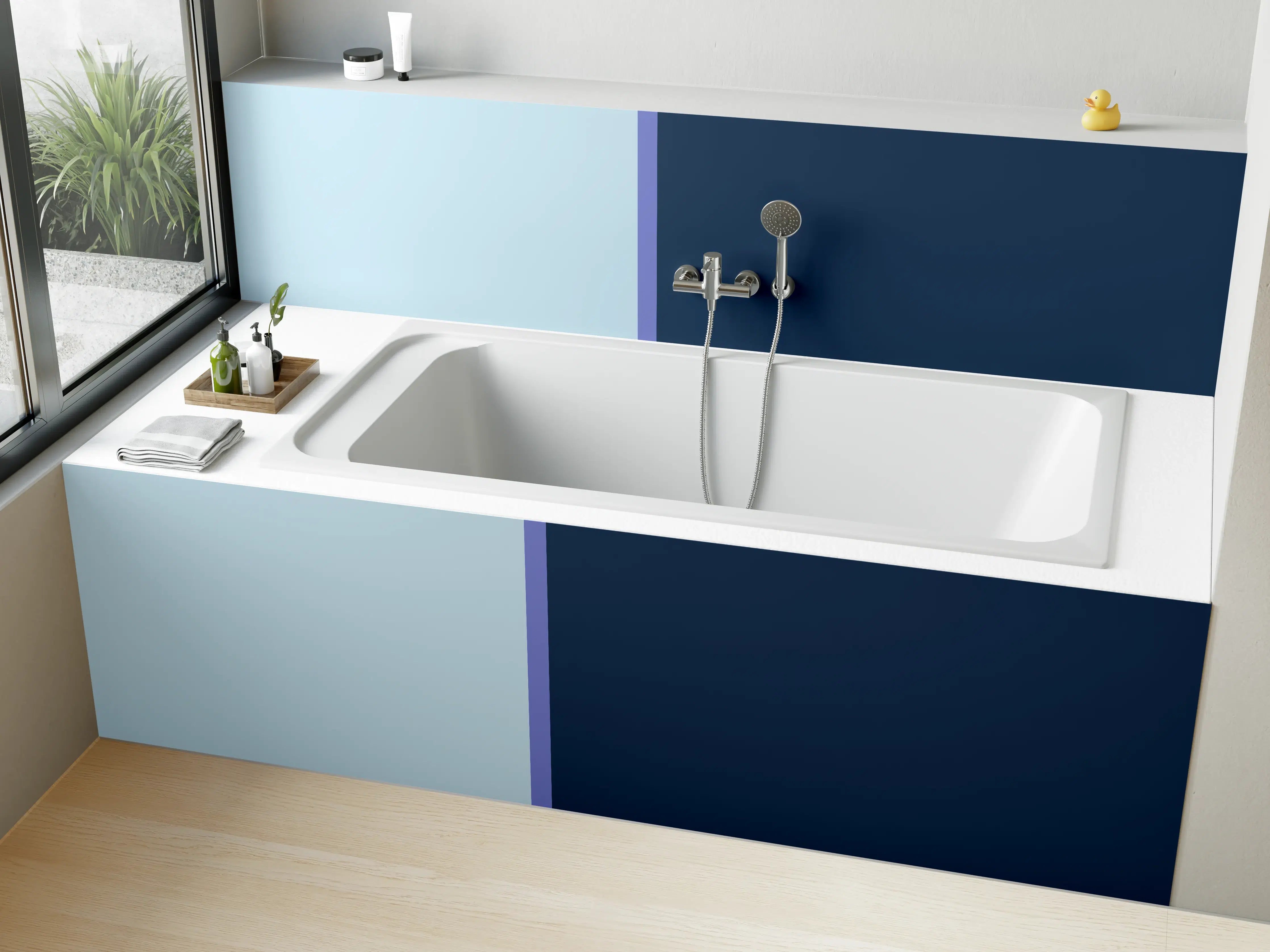 Badewannen-Rückwand - The Blues - Easy Vertical - Blueberry