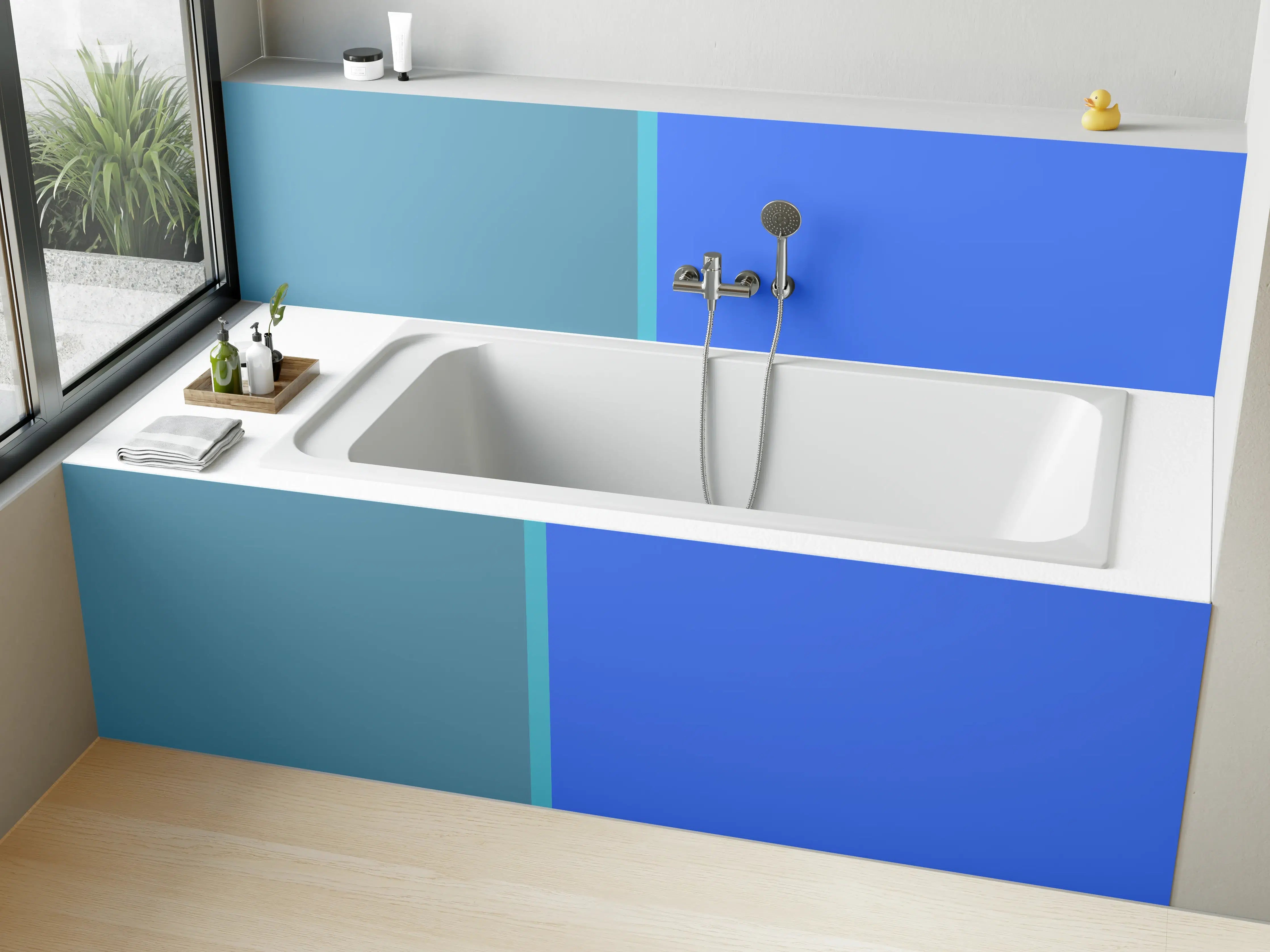Badewannen-Rückwand - The Blues - Easy Vertical - Cornflower