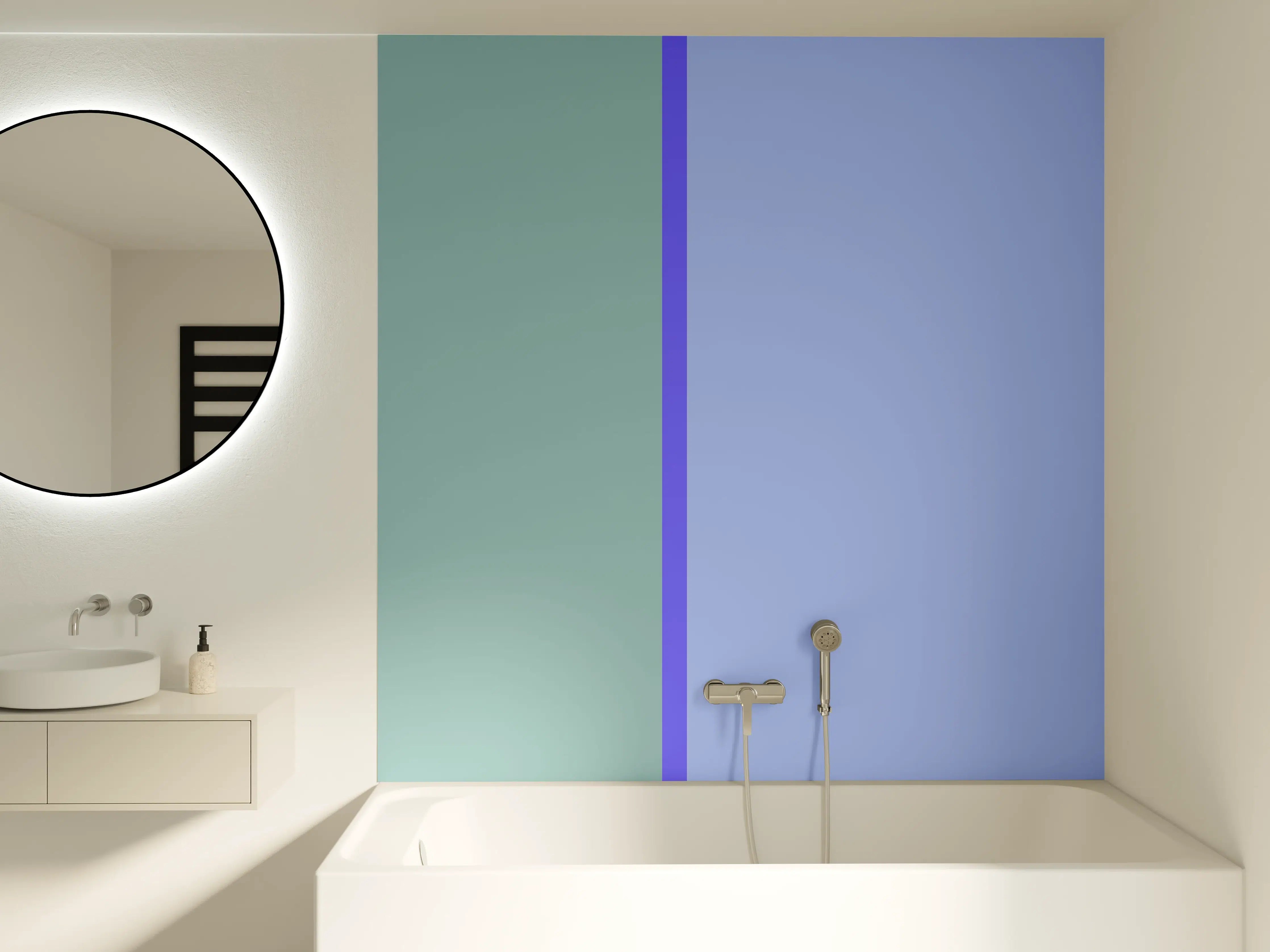 Badewannen-Rückwand - The Blues - Easy Vertical - Lavender