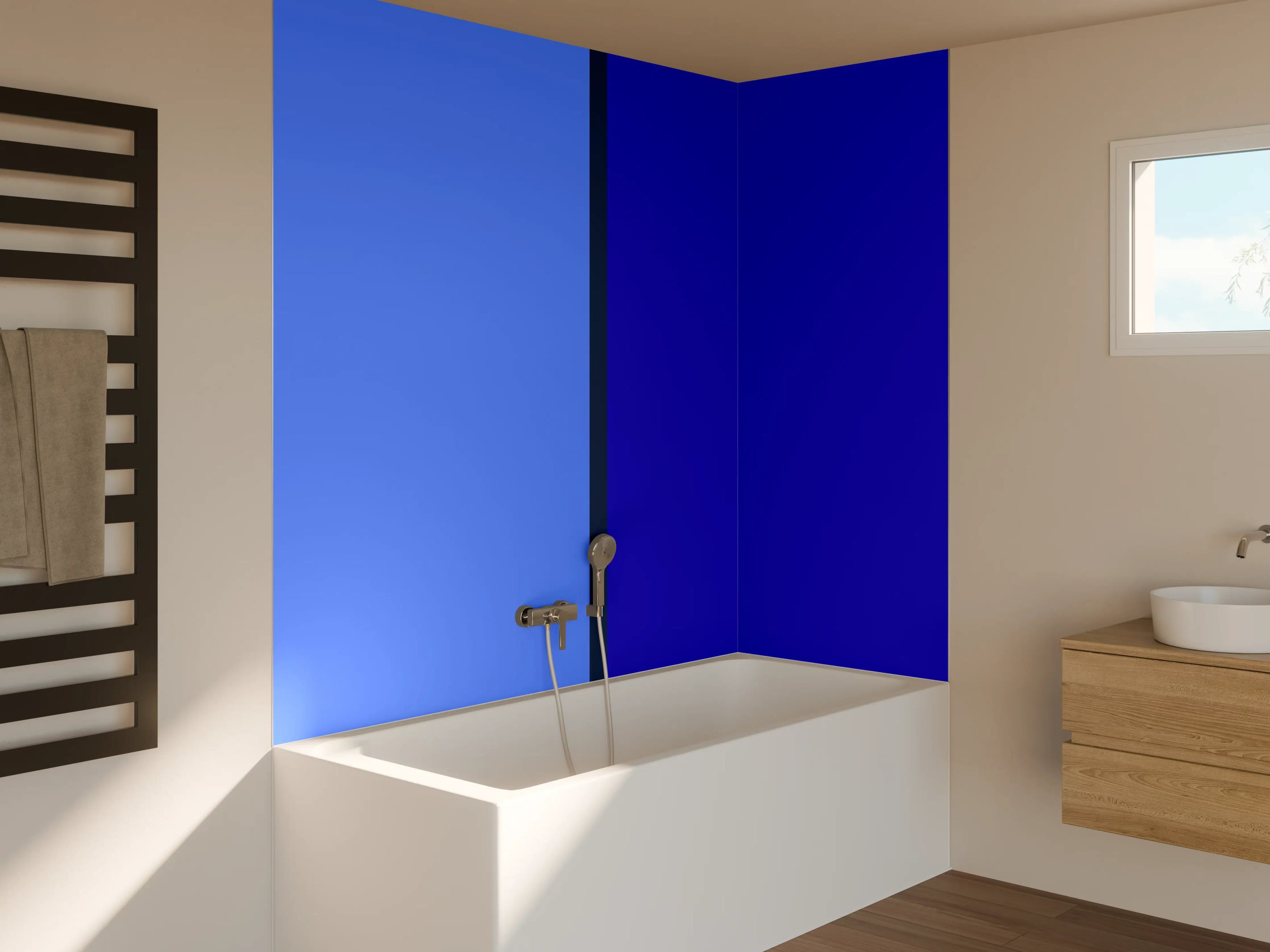 Badewannen-Rückwand - The Blues - Easy Vertical - Waterfall