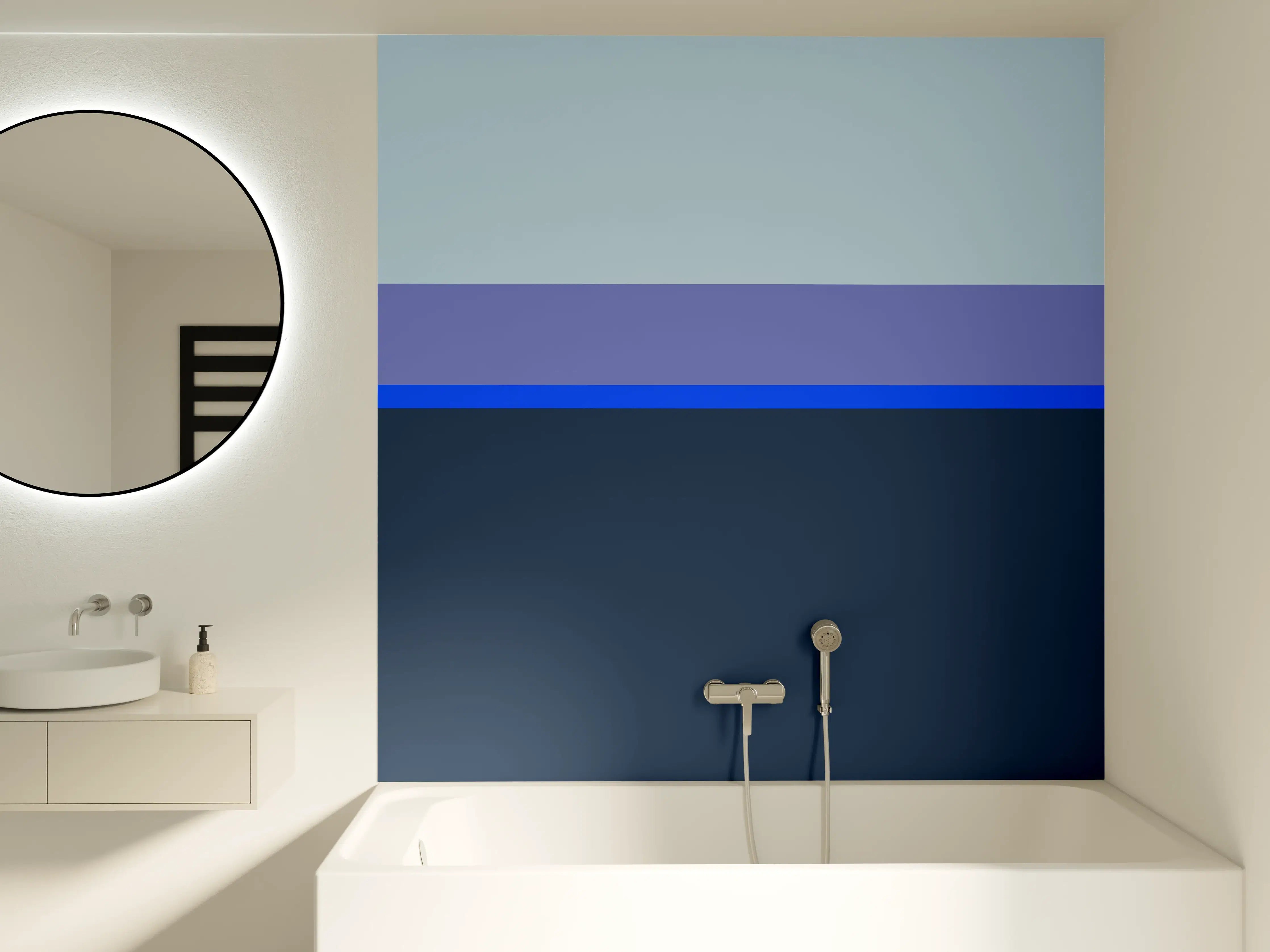 Badewannen-Rückwand - The Blues - Horizontal - Blueberry