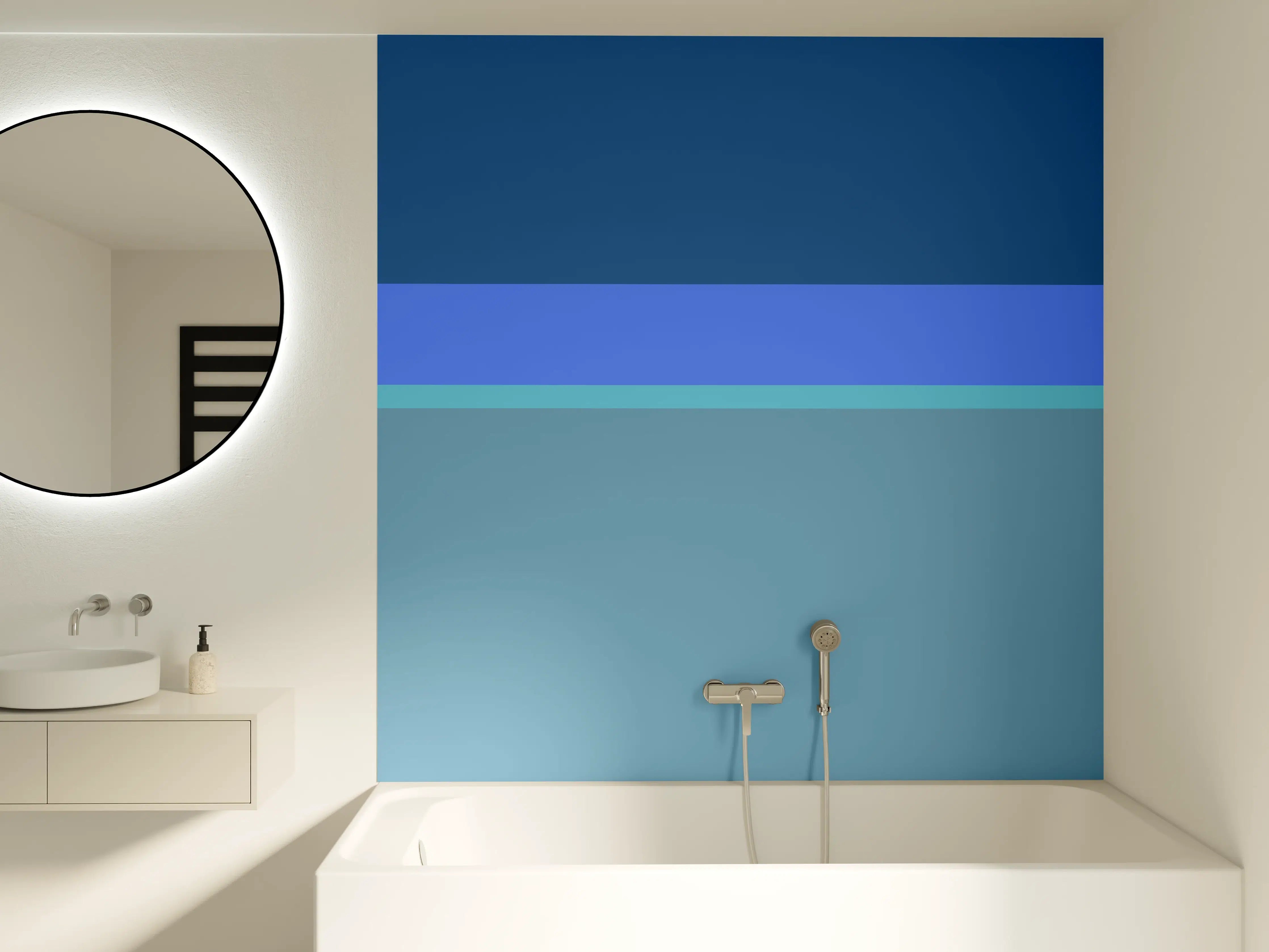 Badewannen-Rückwand - The Blues - Horizontal - Cornflower
