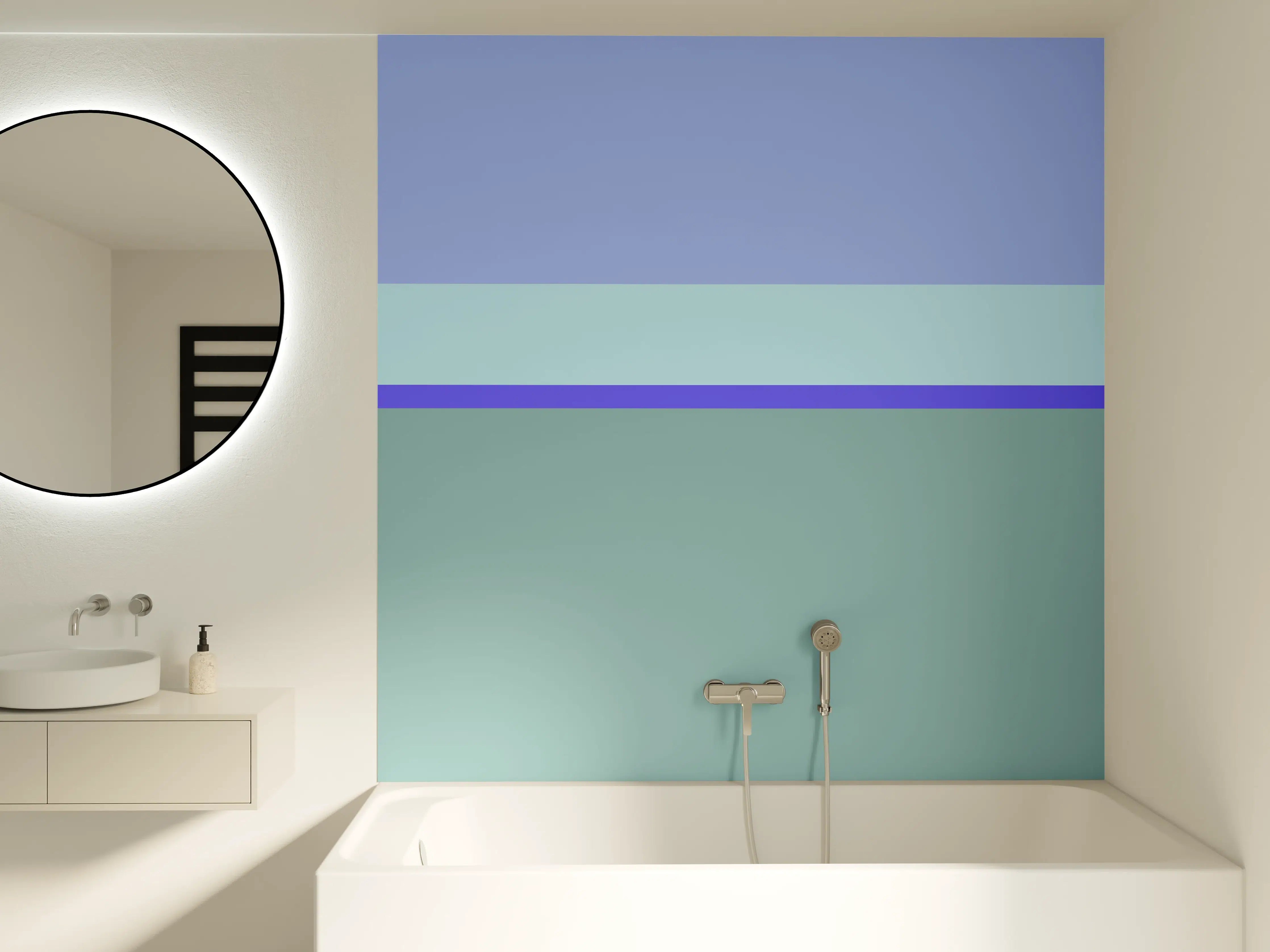 Badewannen-Rückwand - The Blues - Horizontal - Lavender
