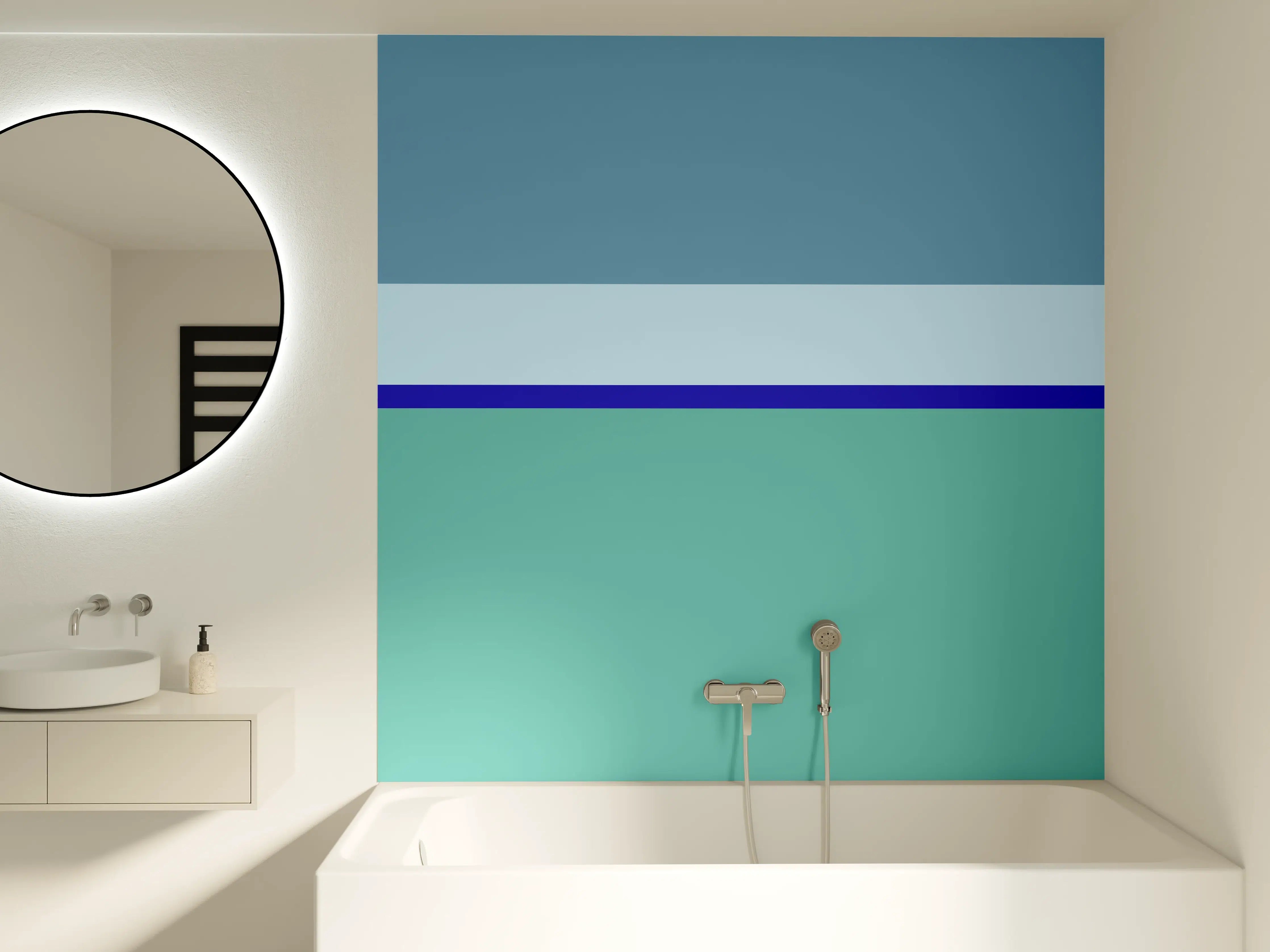 Badewannen-Rückwand - The Blues - Horizontal - Ocean