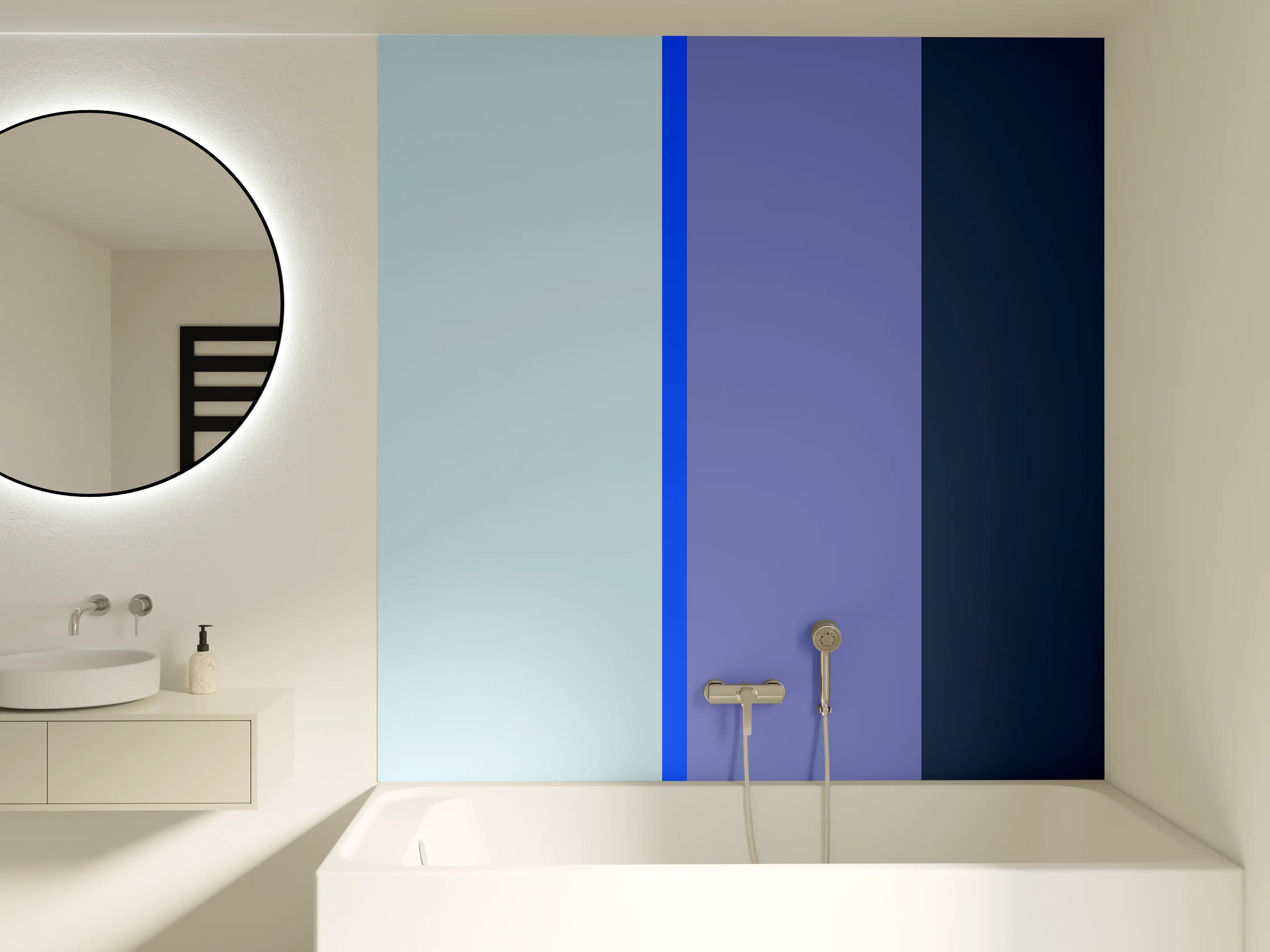 Badewannen-Rückwand - The Blues - Vertical - Blueberry