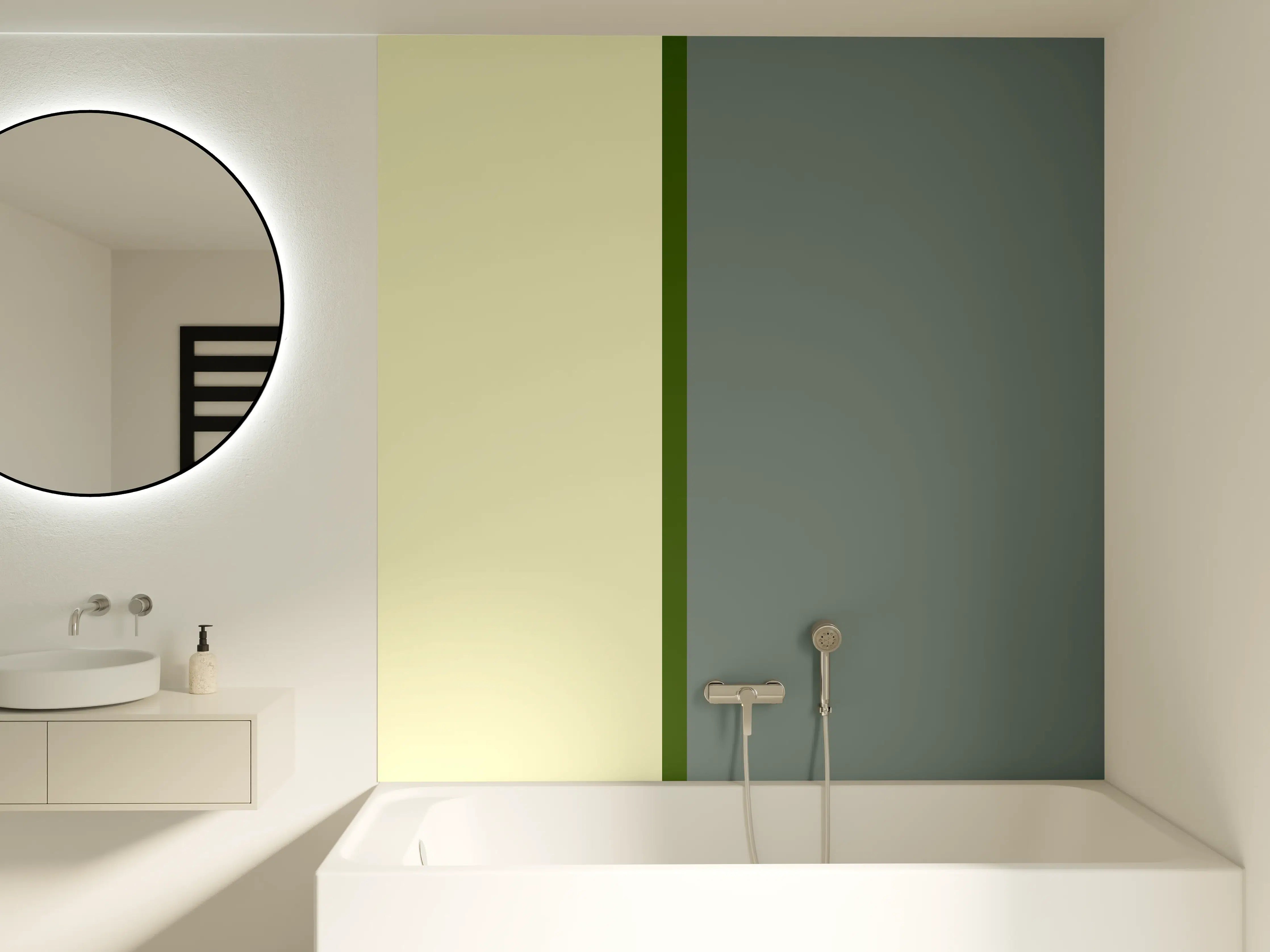 Badewannen-Rückwand - The Greens - Easy Vertical - Avocado