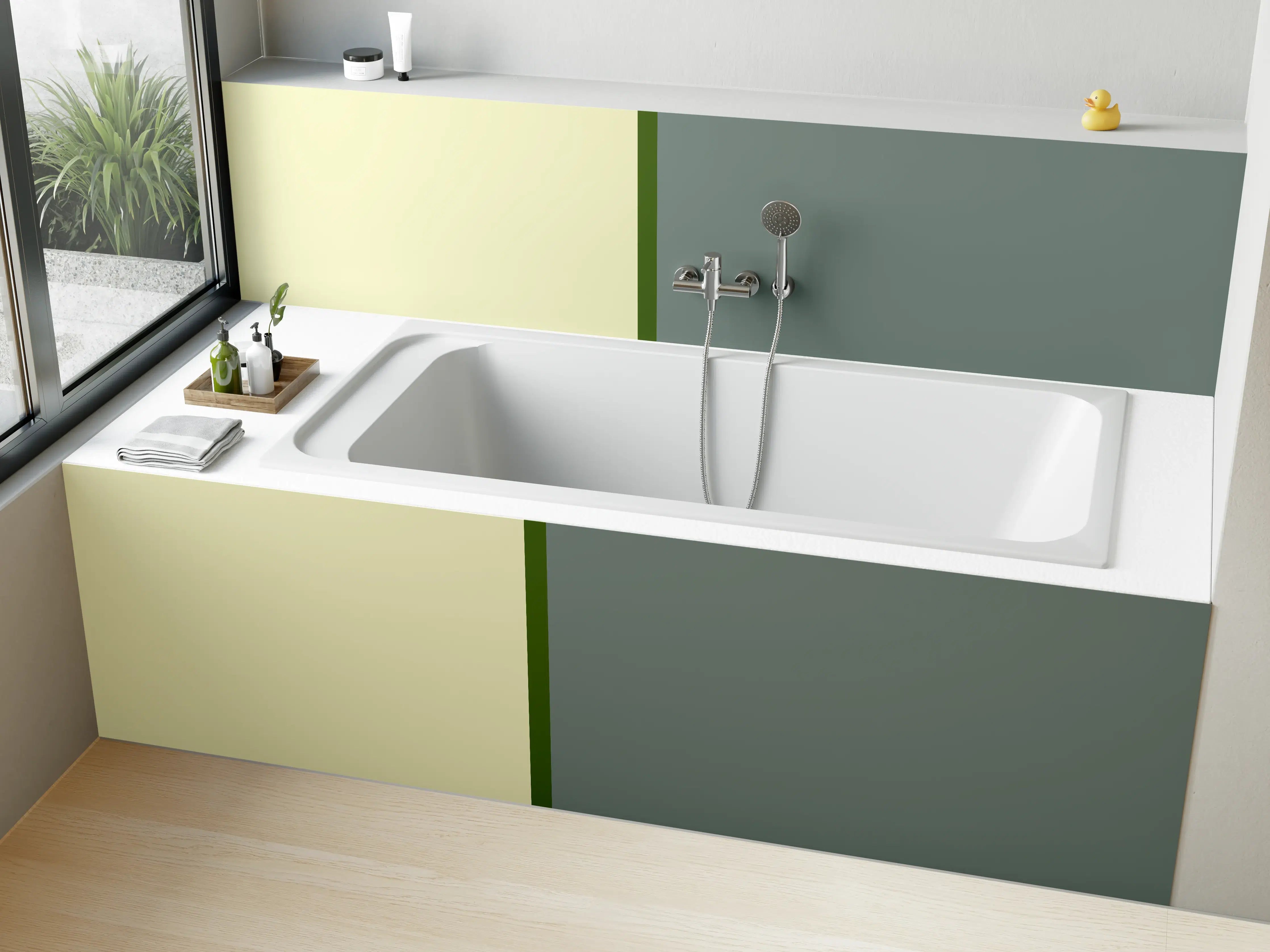 Badewannen-Rückwand - The Greens - Easy Vertical - Avocado