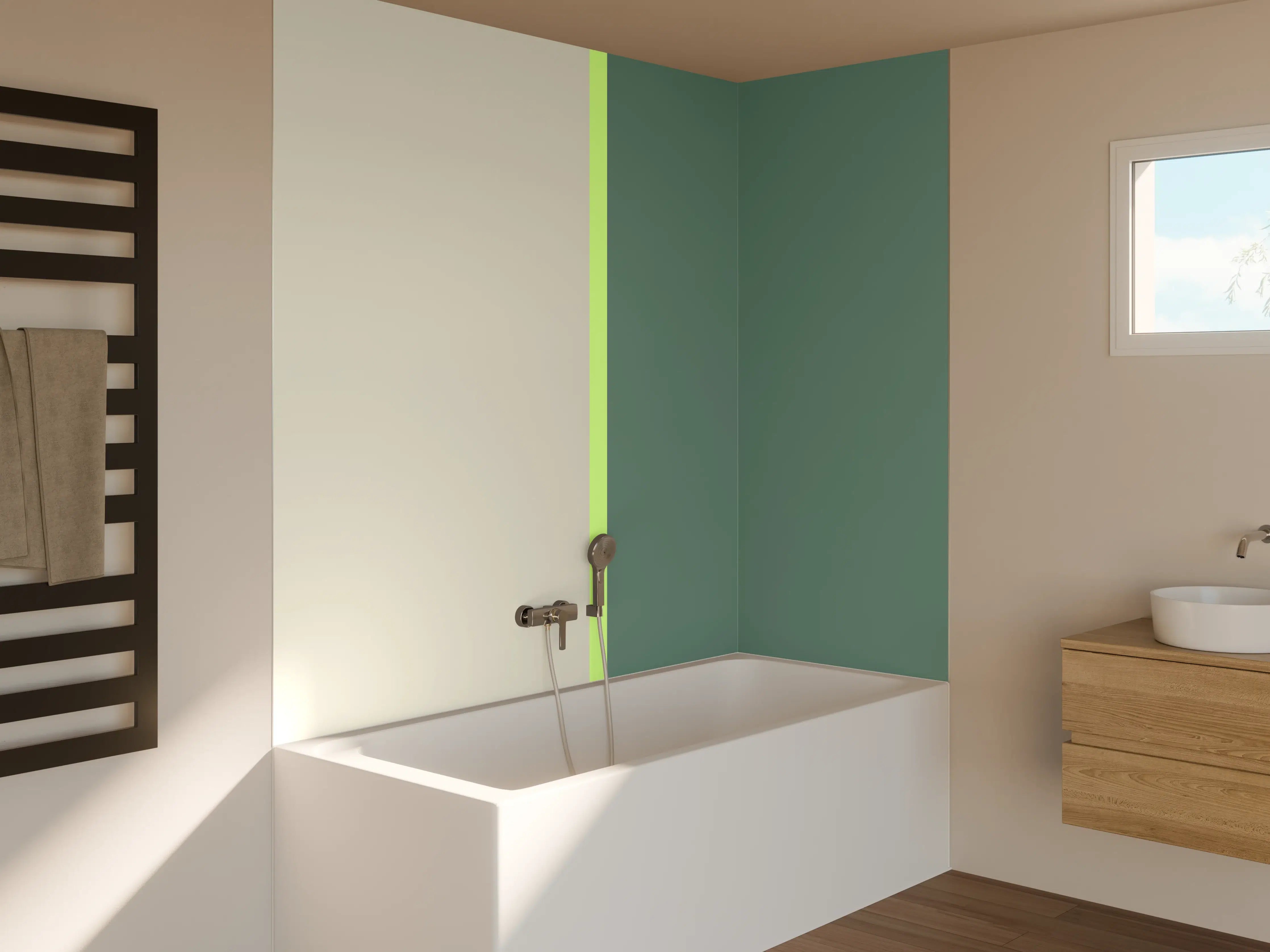 Badewannen-Rückwand - The Greens - Easy Vertical - Granny Smith