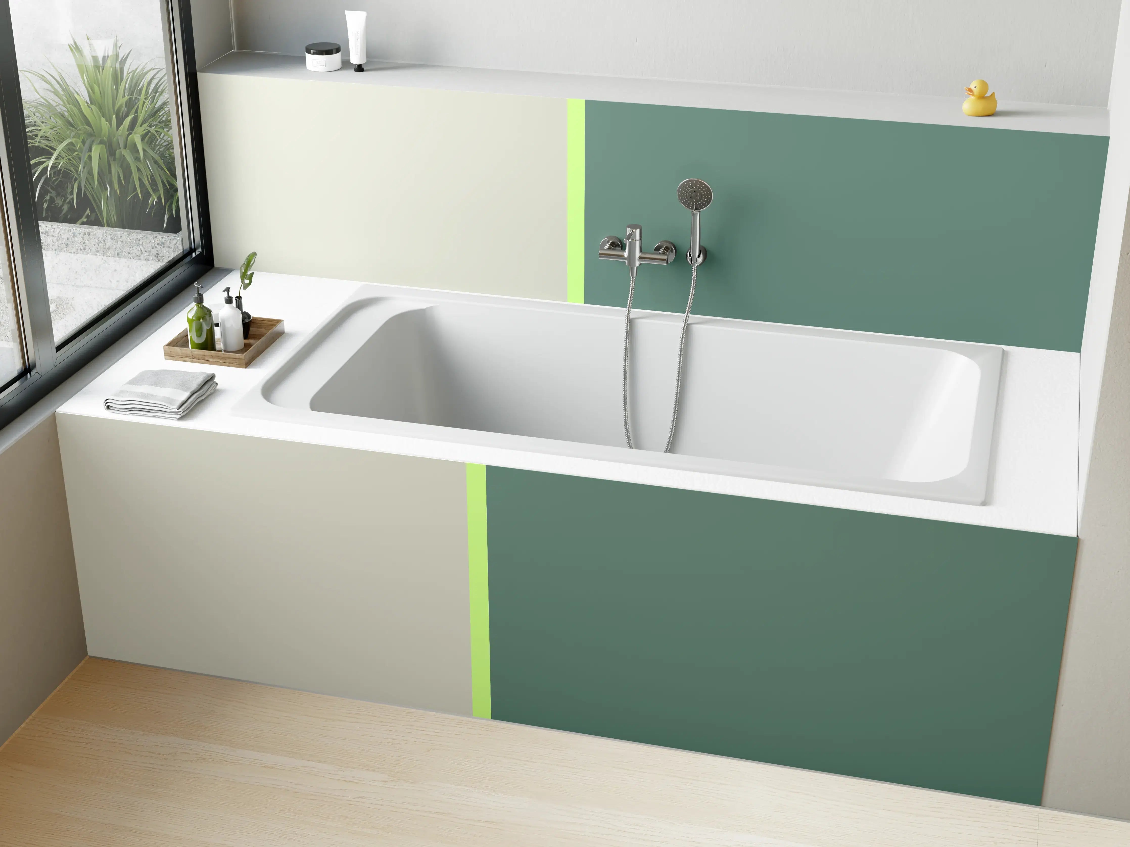 Badewannen-Rückwand - The Greens - Easy Vertical - Granny Smith