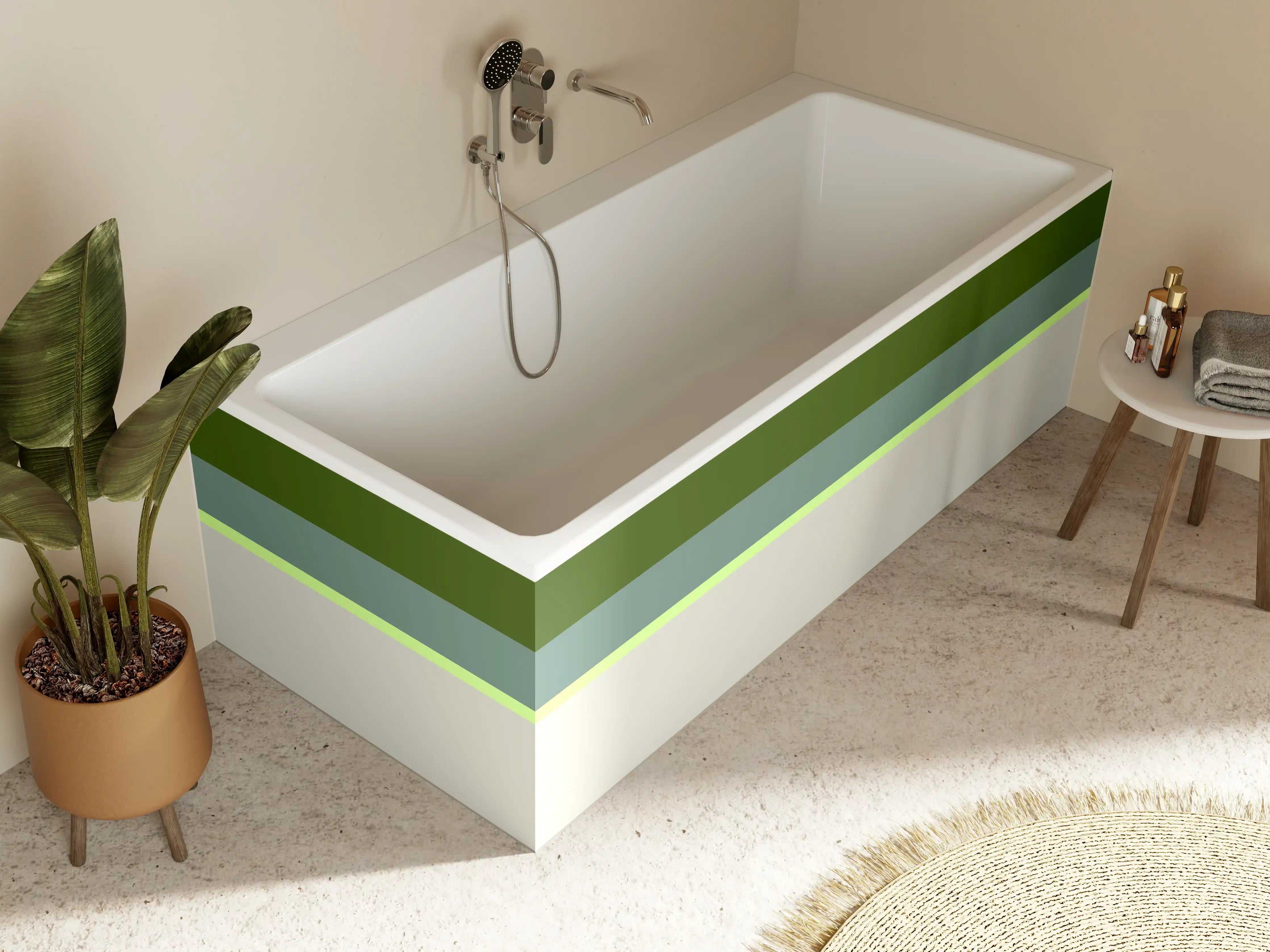 Badewannen-Rückwand - The Greens - Horizontal - Granny Smith