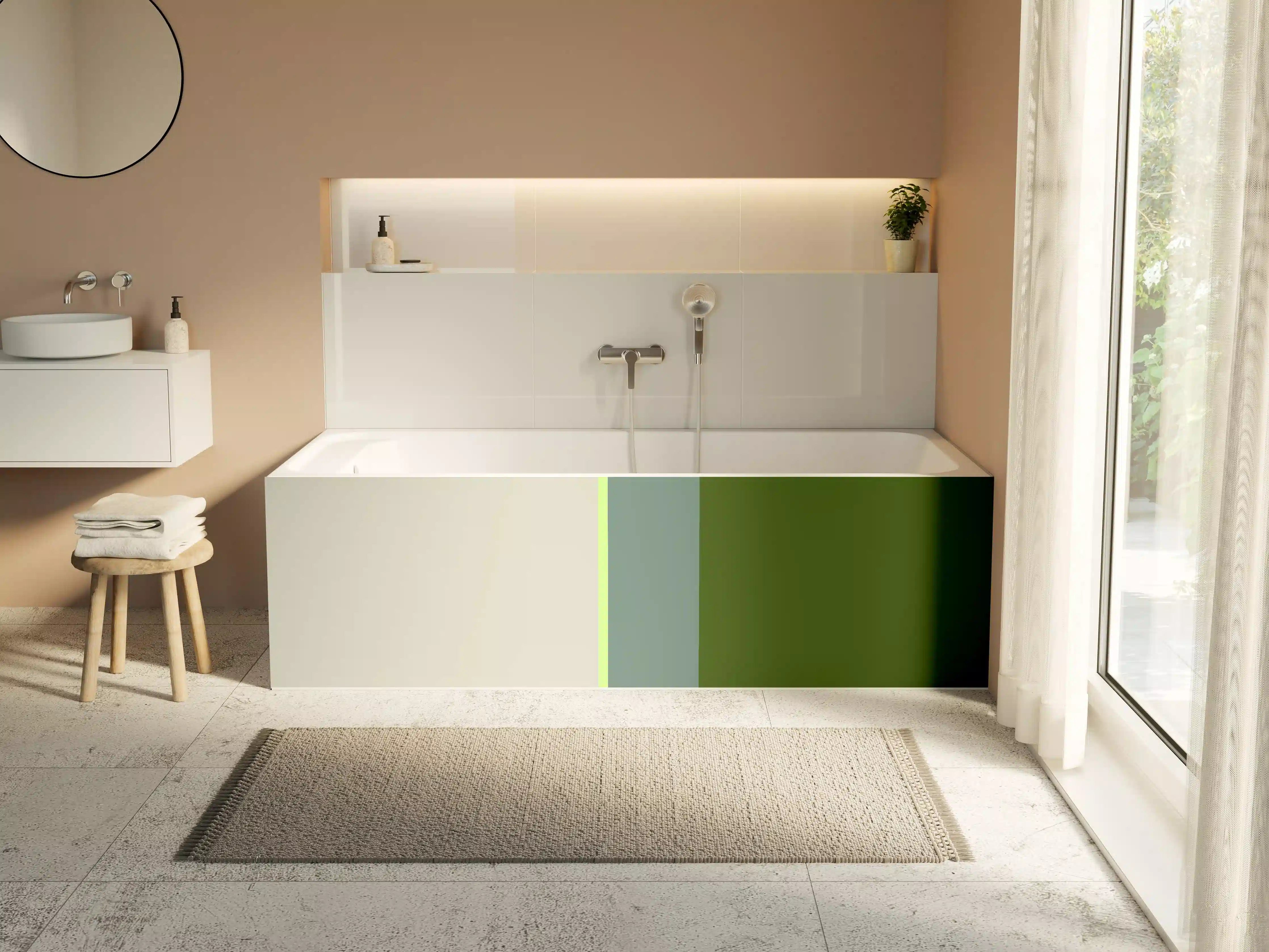 Badewannen-Rückwand - The Greens - Vertical - Granny Smith