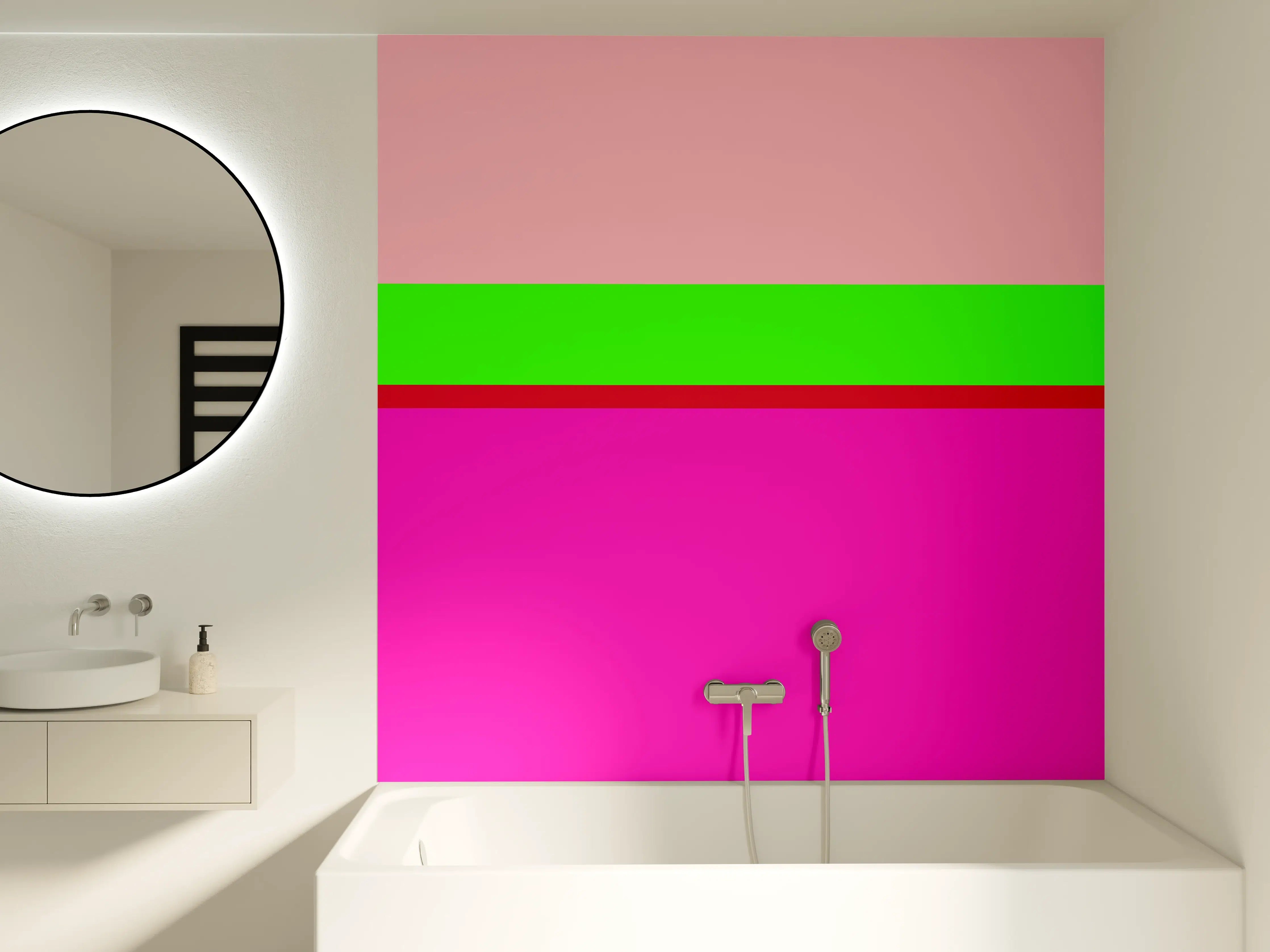 Badewannen-Rückwand - The Neons - Horizontal - Nox