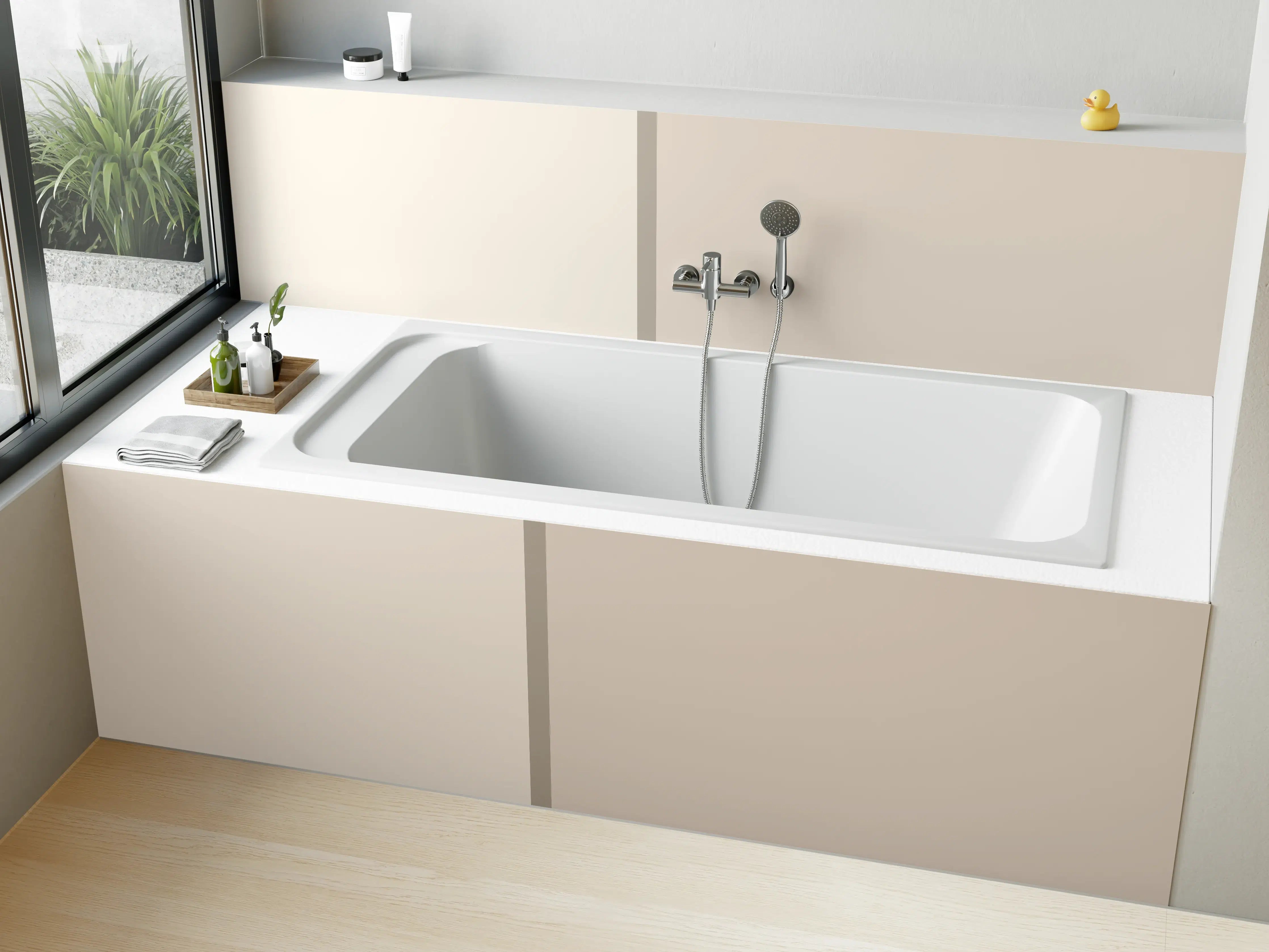 Badewannen-Rückwand - The Nudes - Easy Vertikal - Caramel