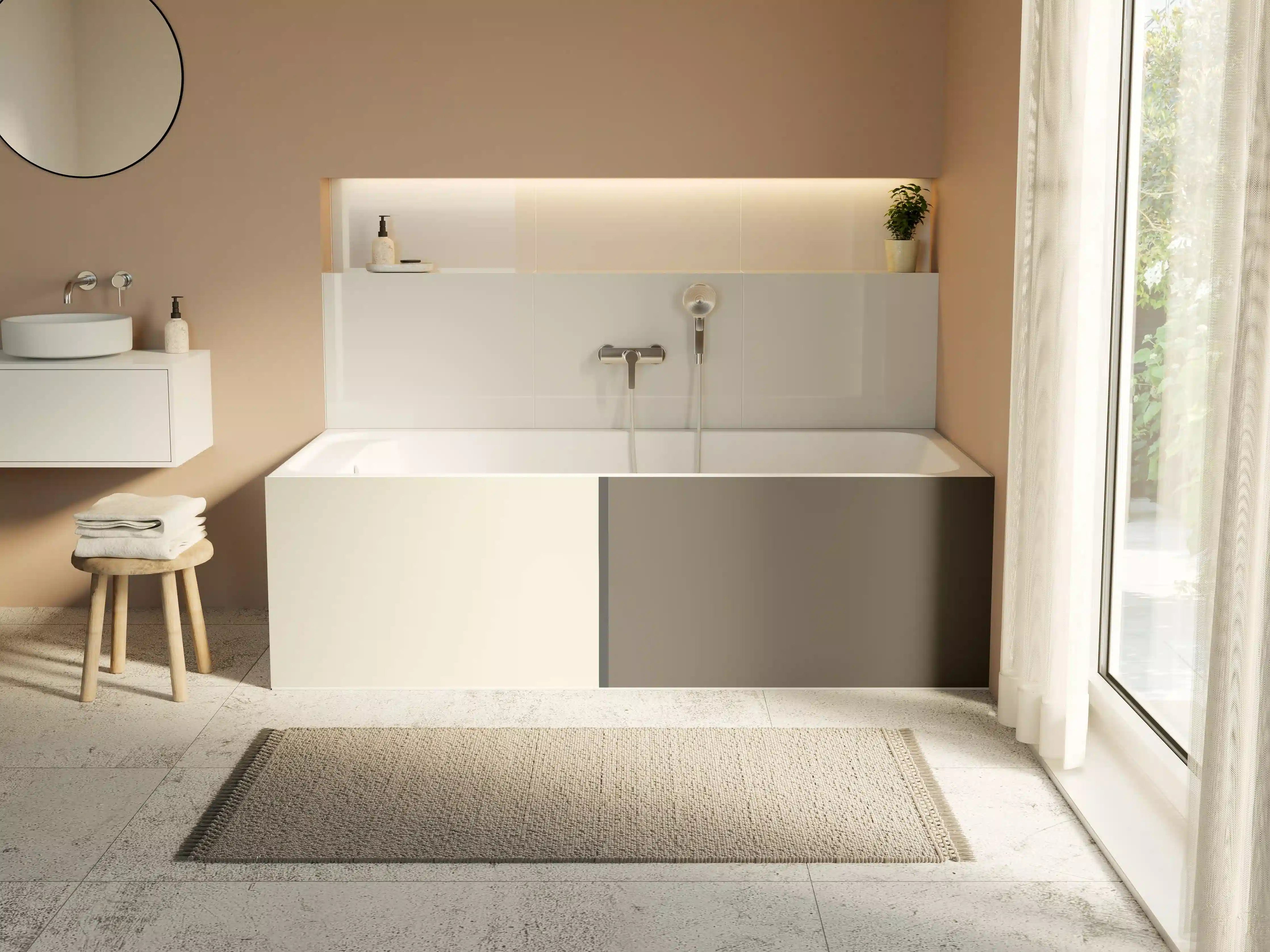 Badewannen-Rückwand - The Nudes - Easy Vertikal - Toffee