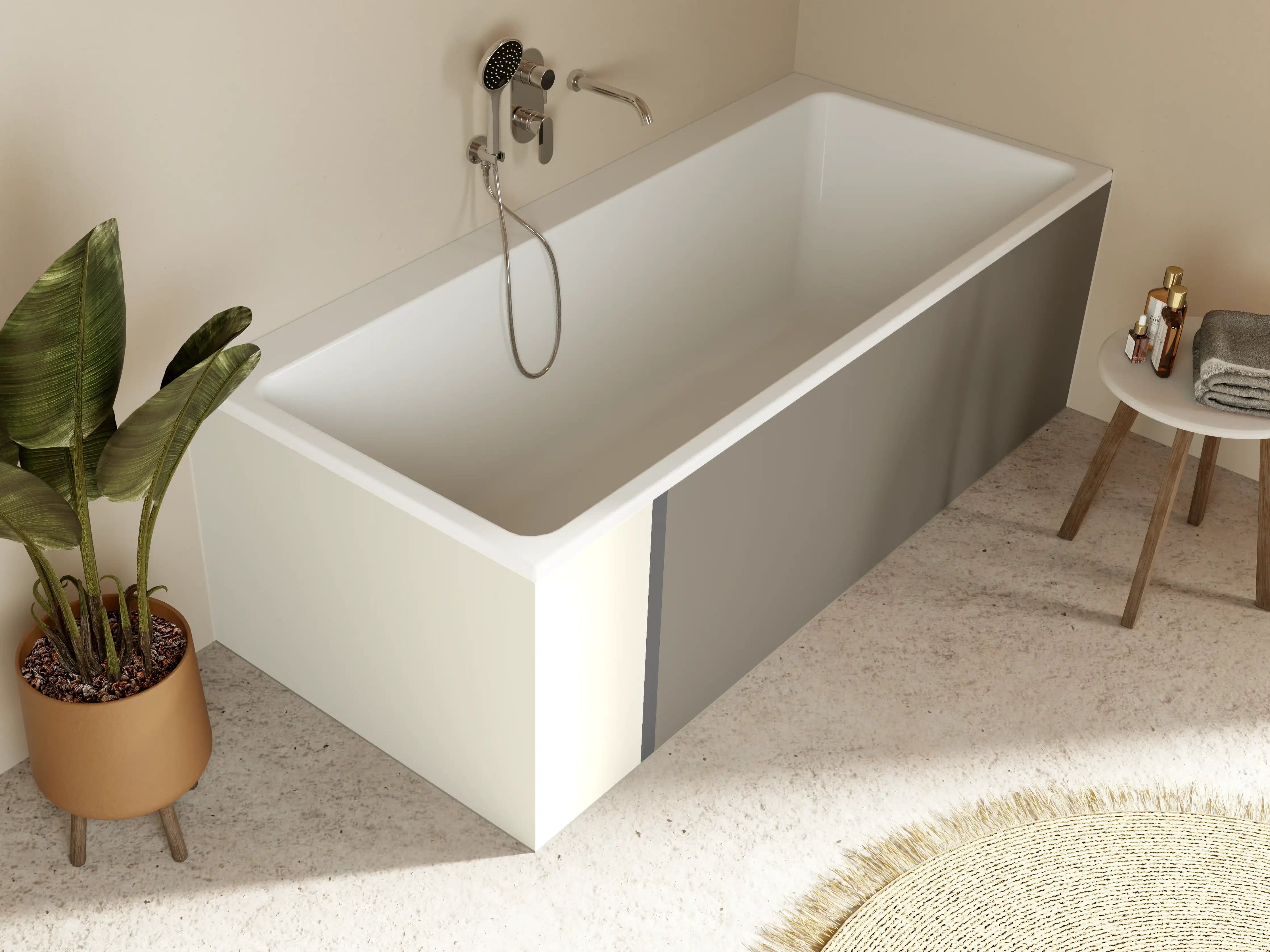 Badewannen-Rückwand - The Nudes - Easy Vertikal - Toffee