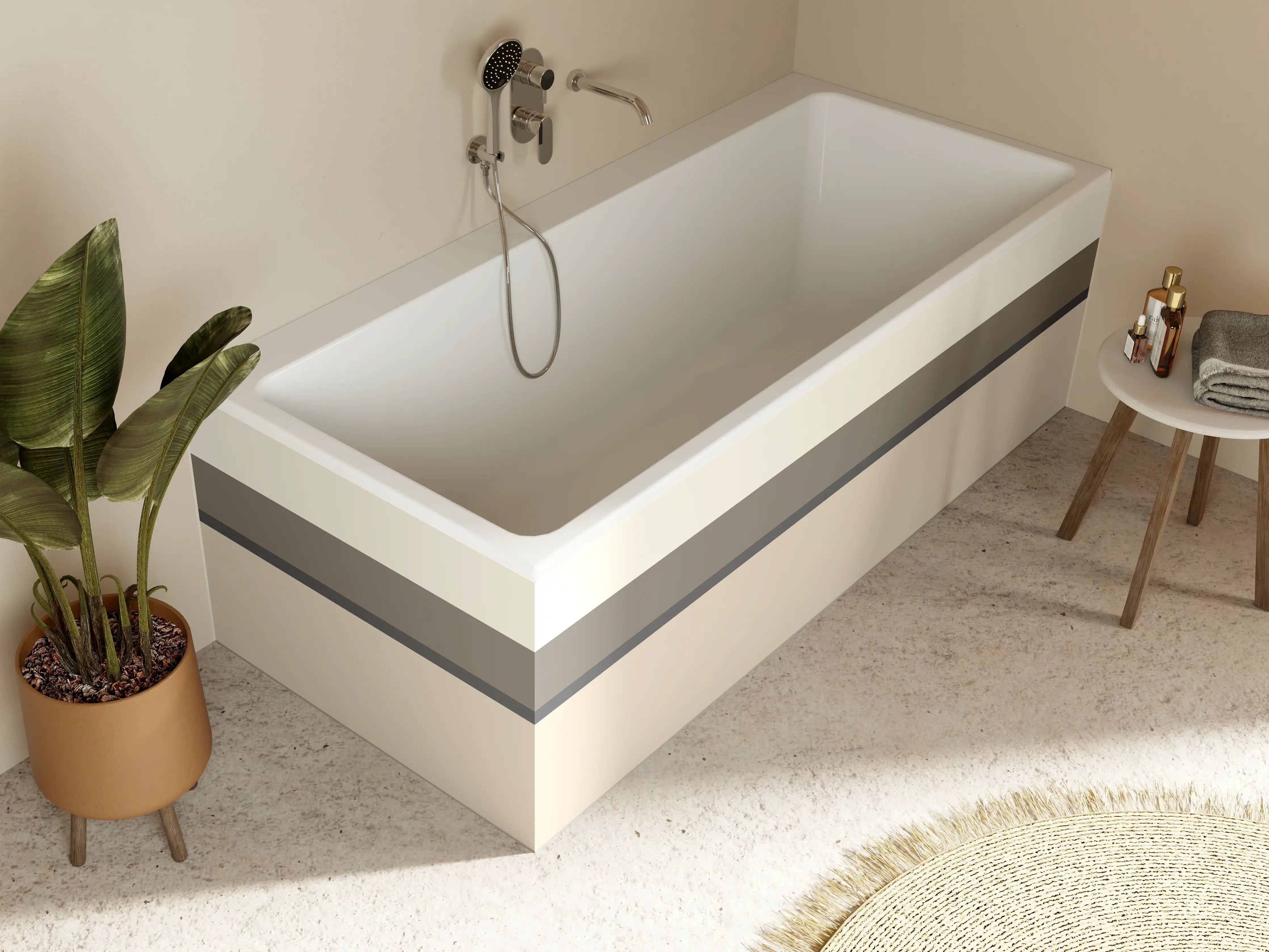Badewannen-Rückwand - The Nudes - Horizontal - Toffee