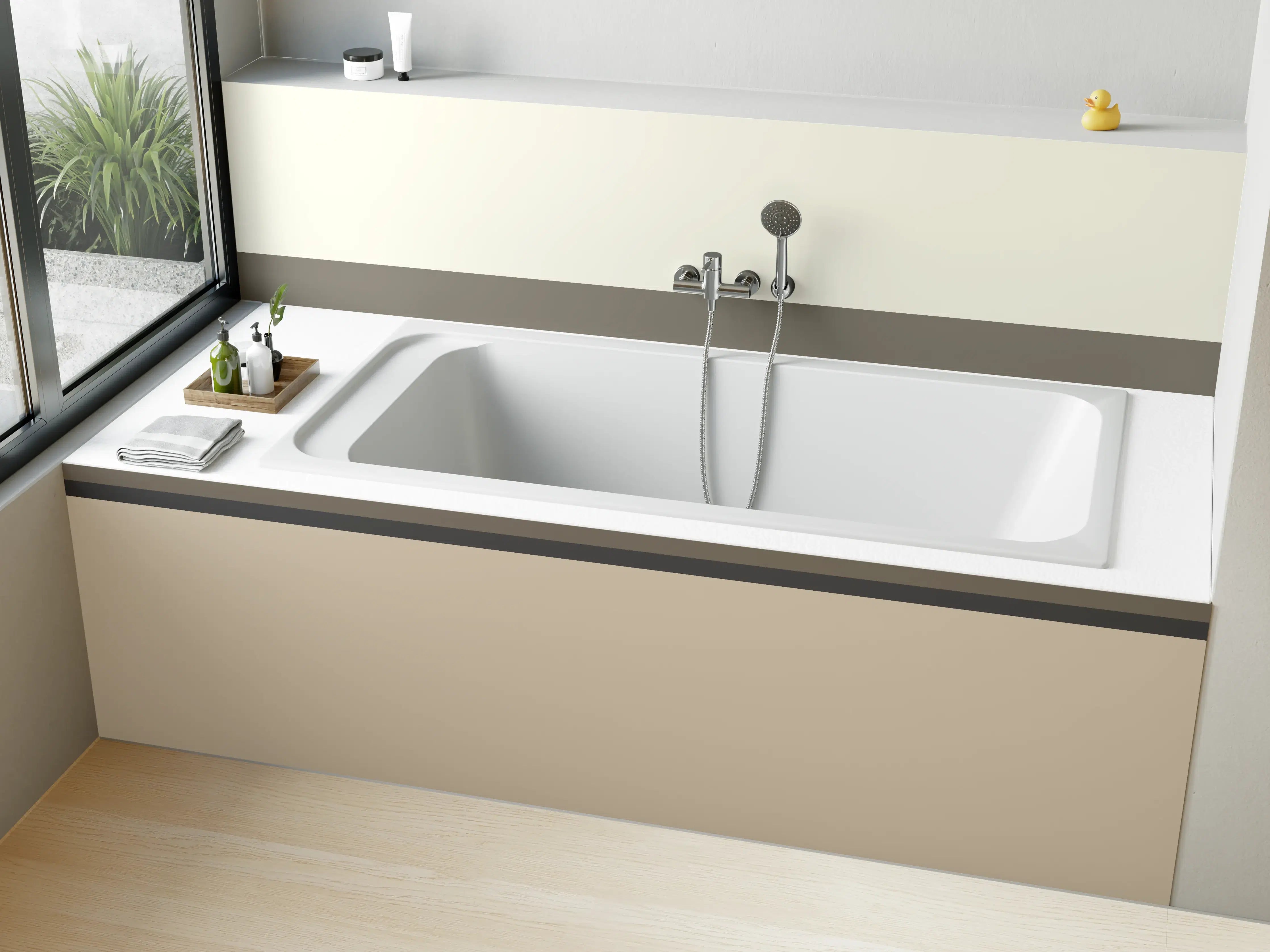 Badewannen-Rückwand - The Nudes - Horizontal - Toffee
