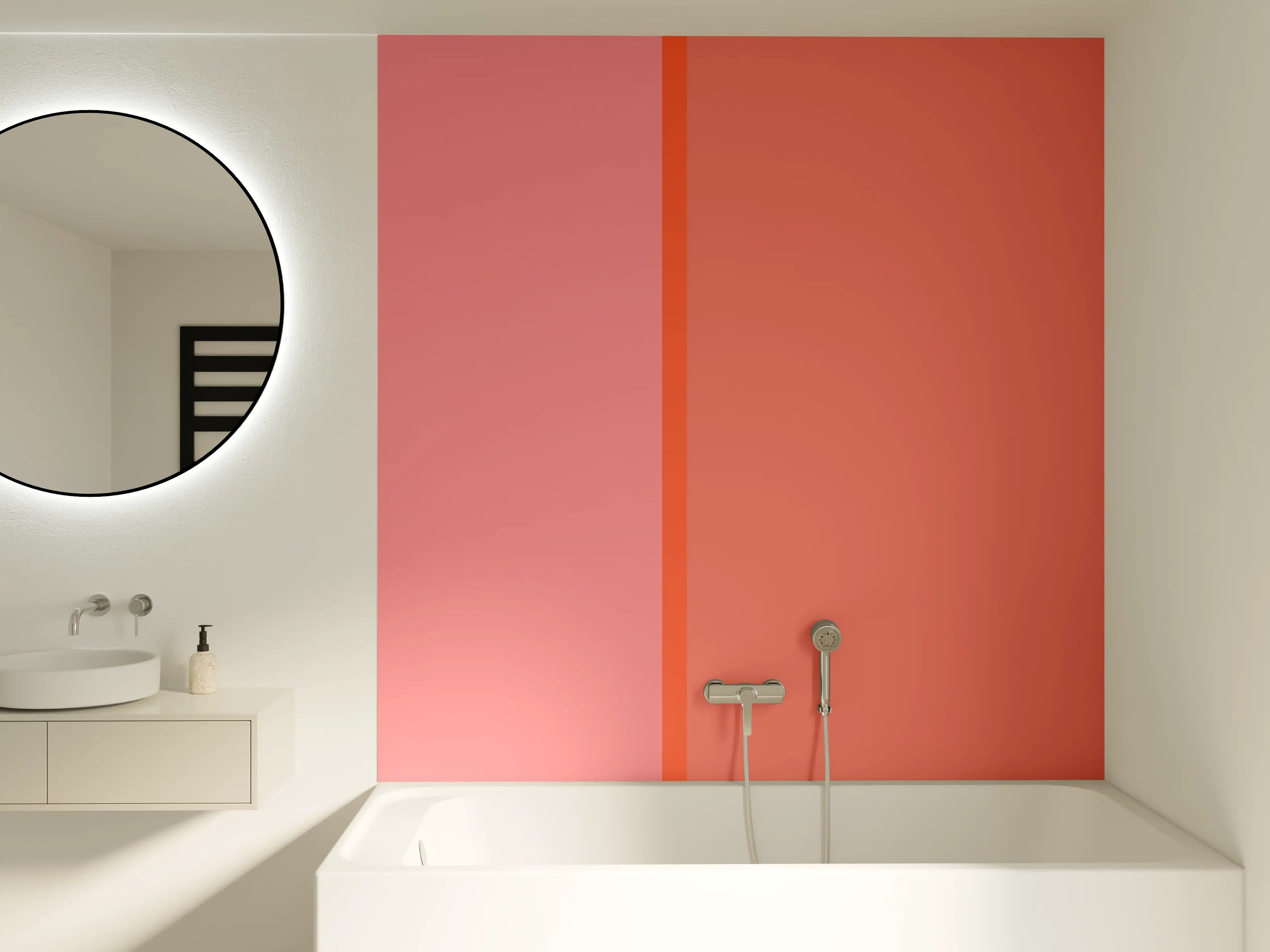 Badewannen-Rückwand - The Oranges - Easy Vertical - Salmon
