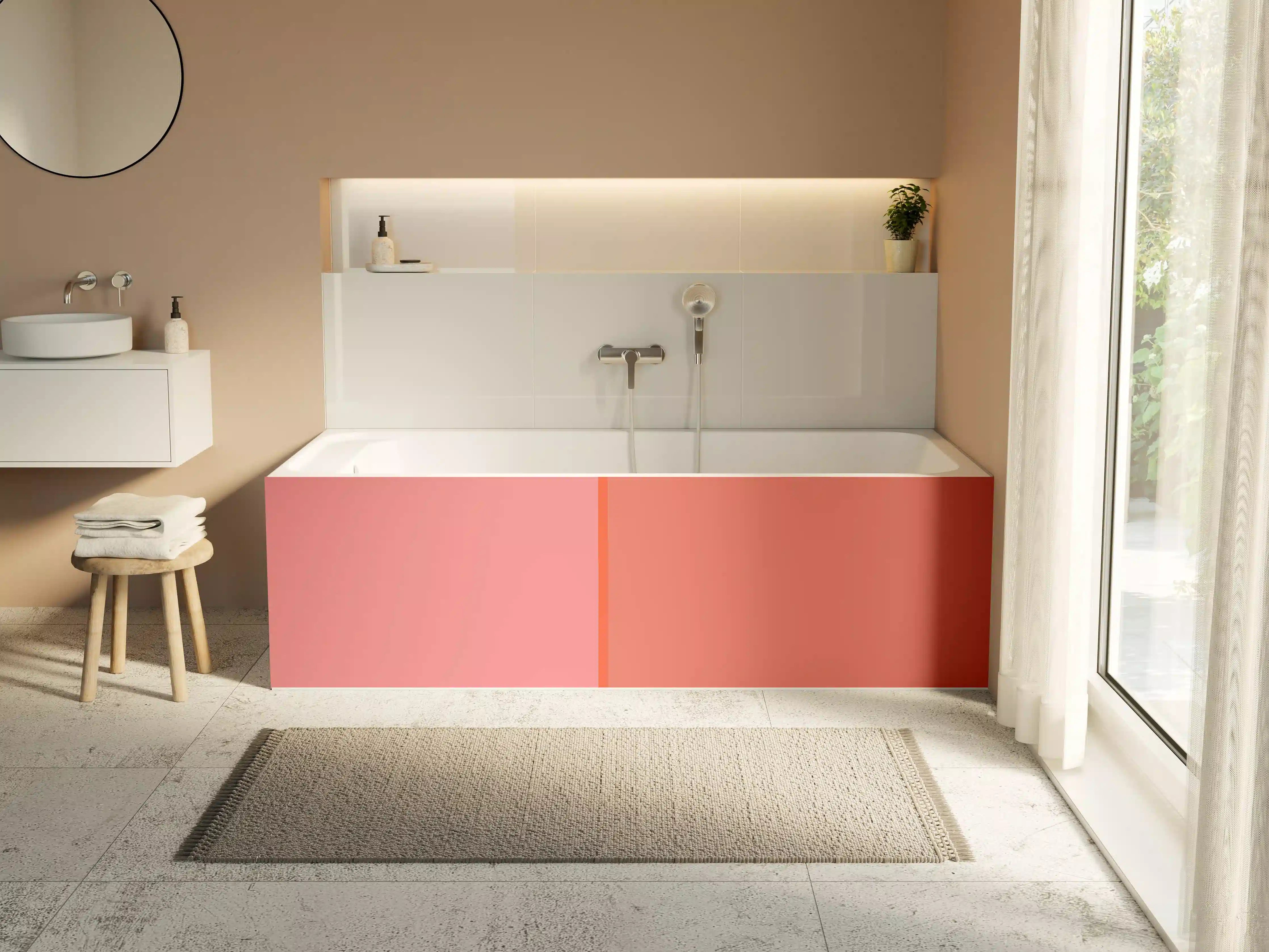 Badewannen-Rückwand - The Oranges - Easy Vertical - Salmon