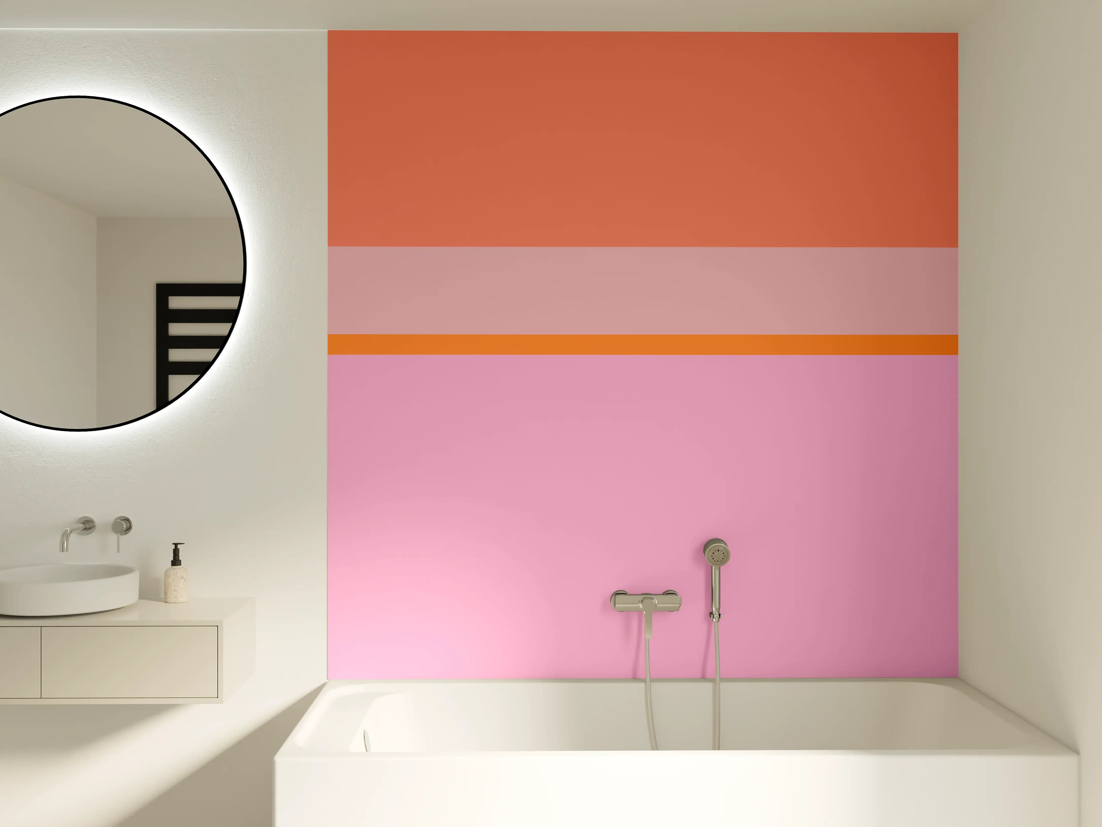 Badewannen-Rückwand - The Oranges - Horizontal - Coral