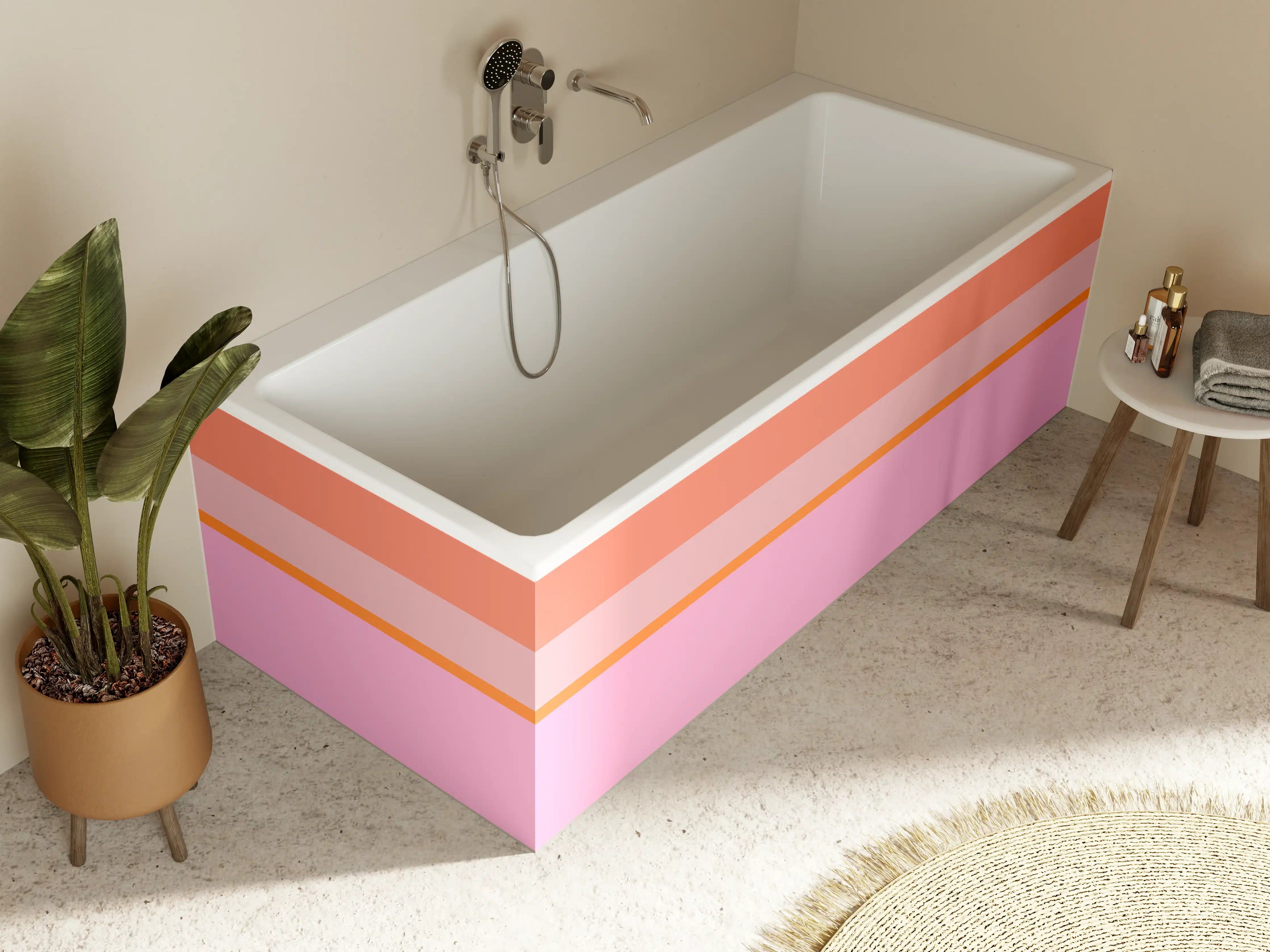 Badewannen-Rückwand - The Oranges - Horizontal - Coral
