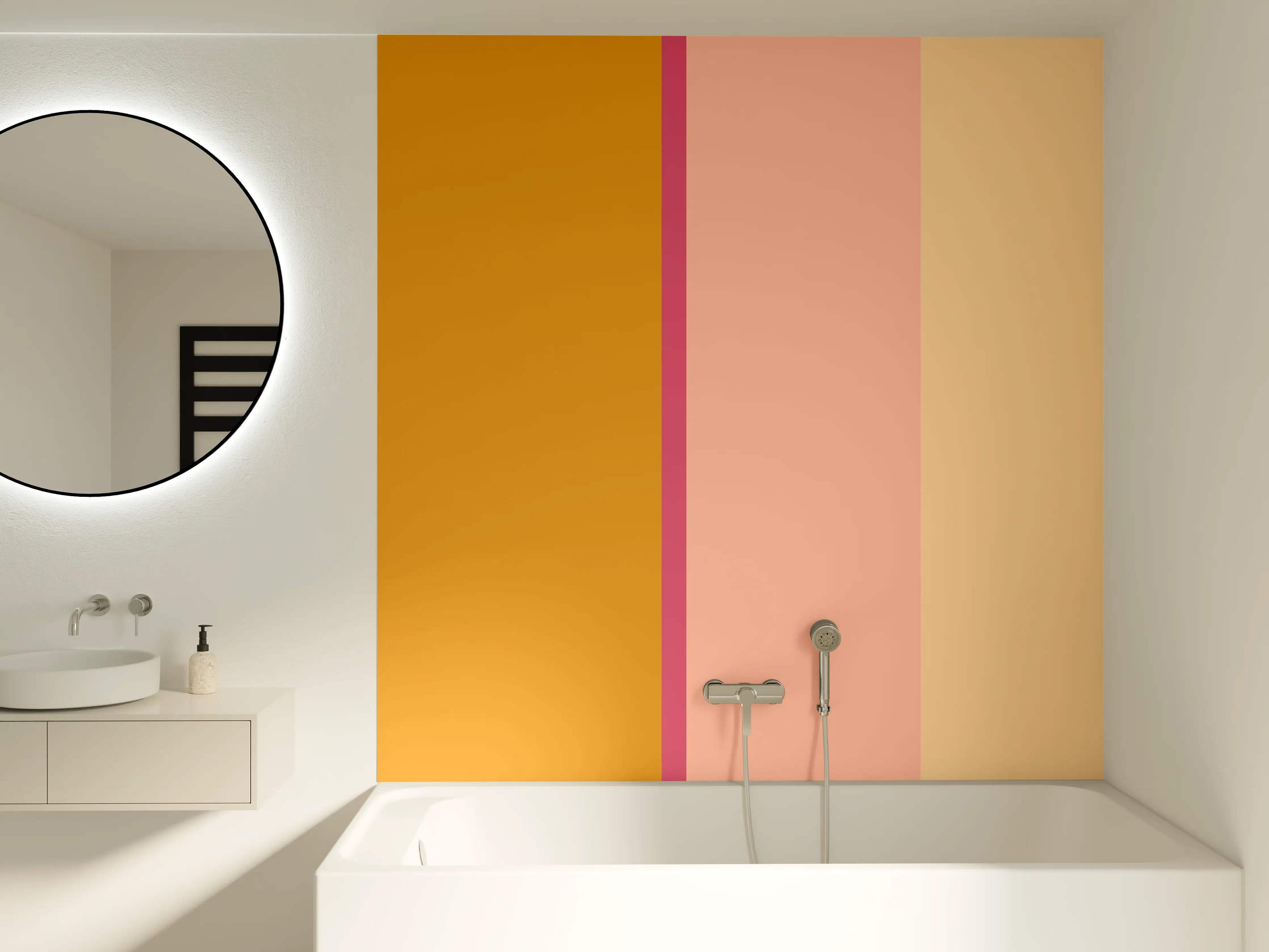 Badewannen-Rückwand - The Oranges - Vertical - Cotton Candy