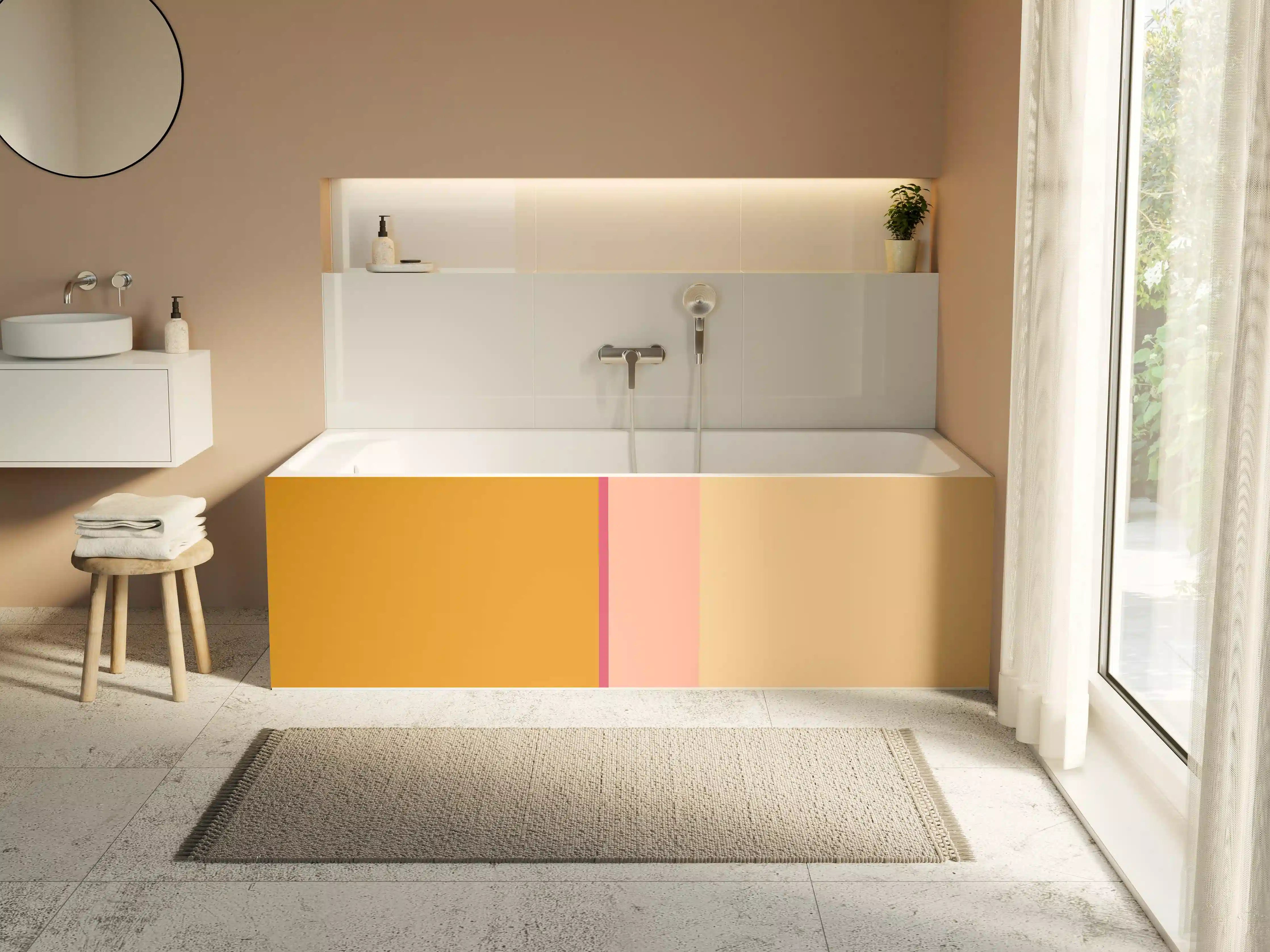 Badewannen-Rückwand - The Oranges - Vertical - Cotton Candy