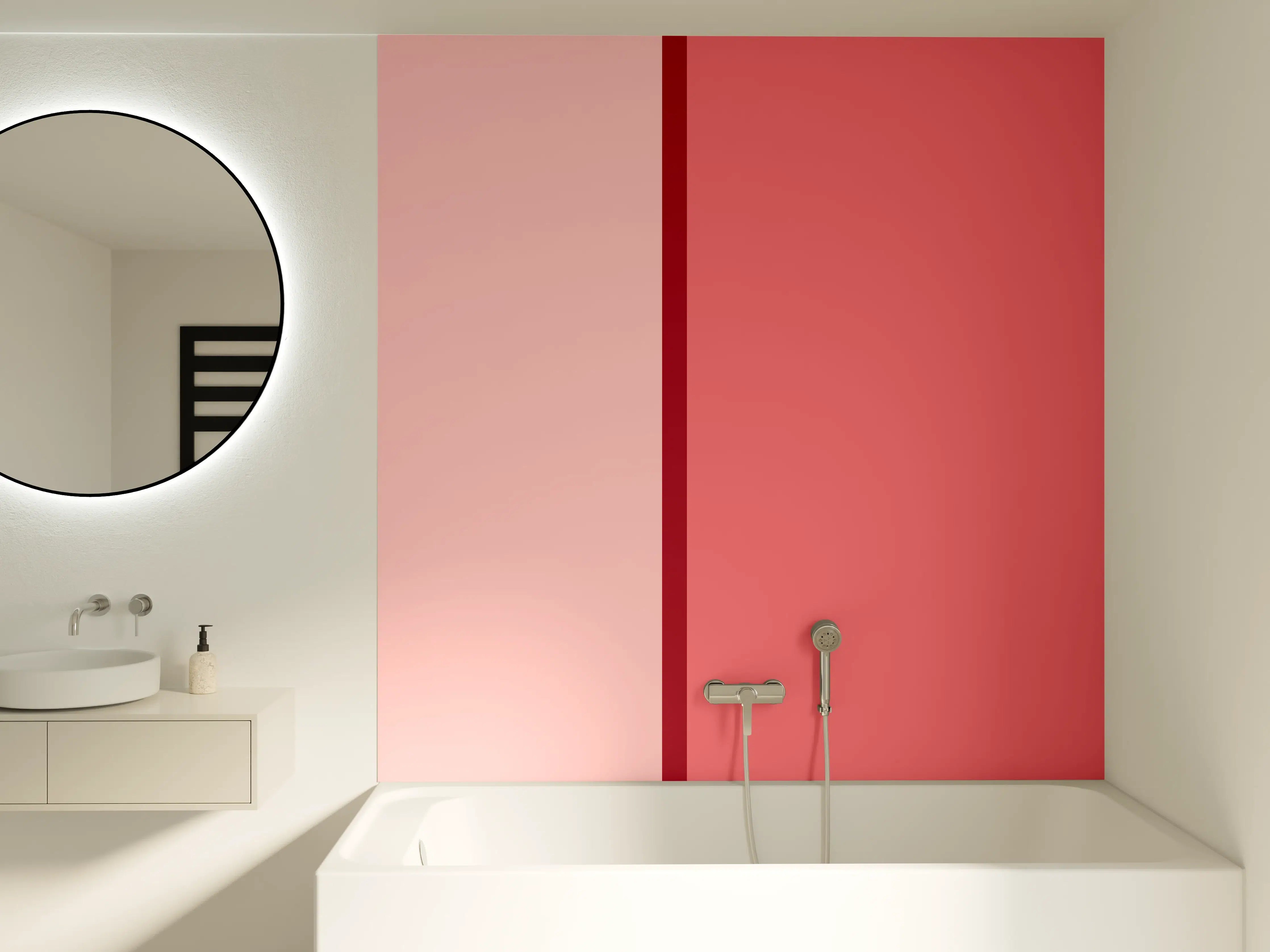 Badewannen-Rückwand - The Reds - Easy Vertical - Tomato