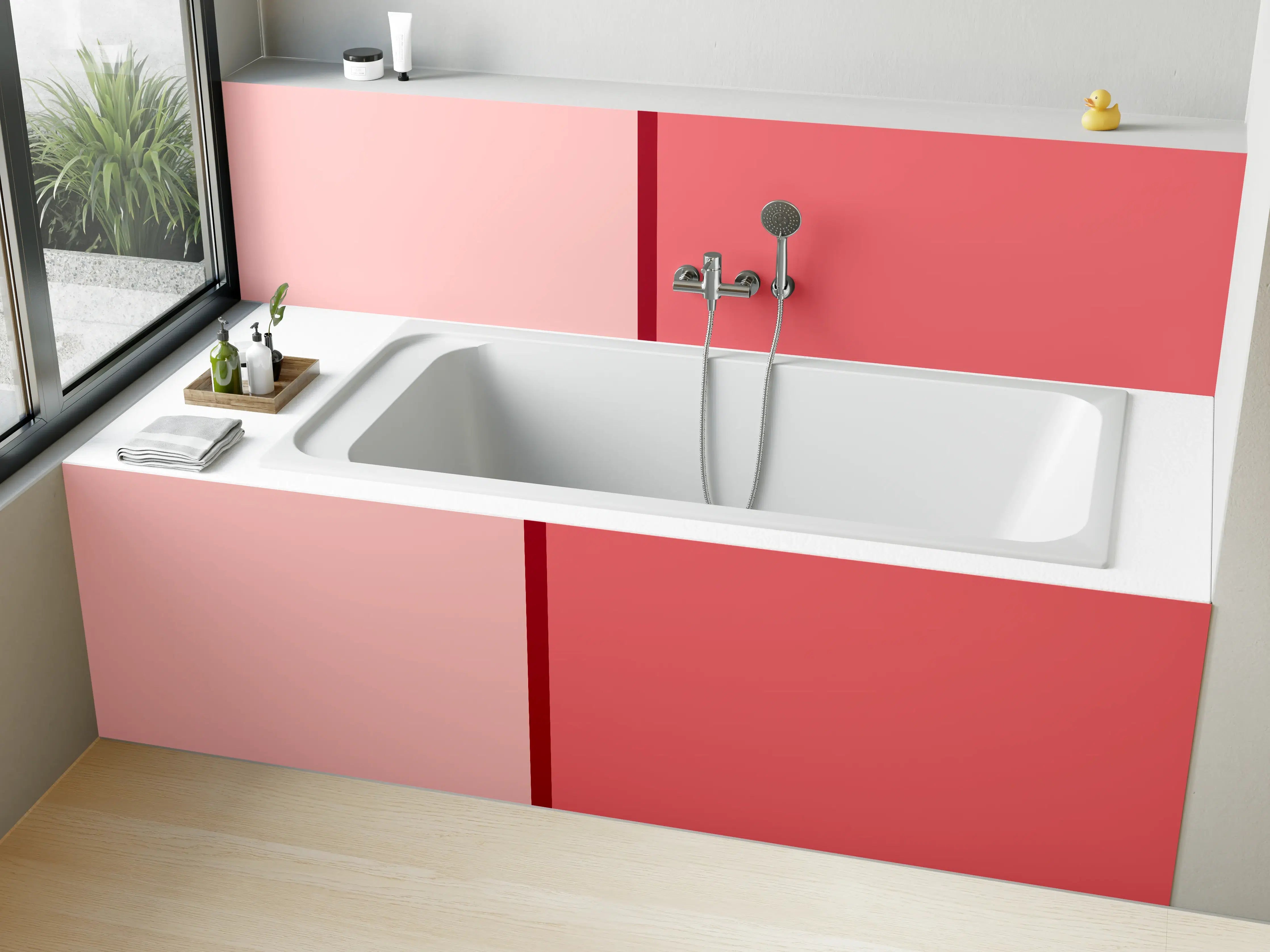 Badewannen-Rückwand - The Reds - Easy Vertical - Tomato