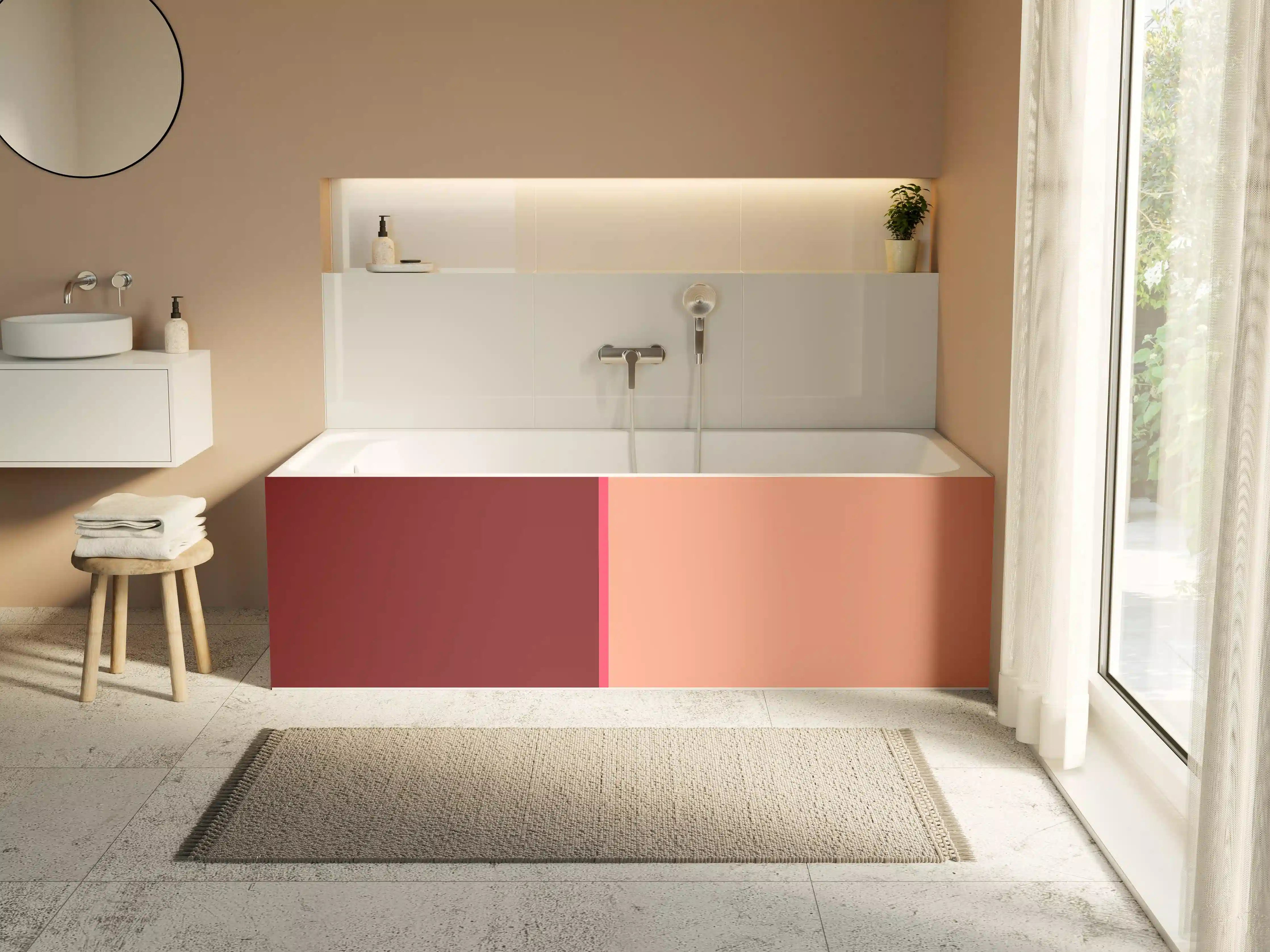 Badewannen-Rückwand - The Reds - Easy Vertikal - Cherry
