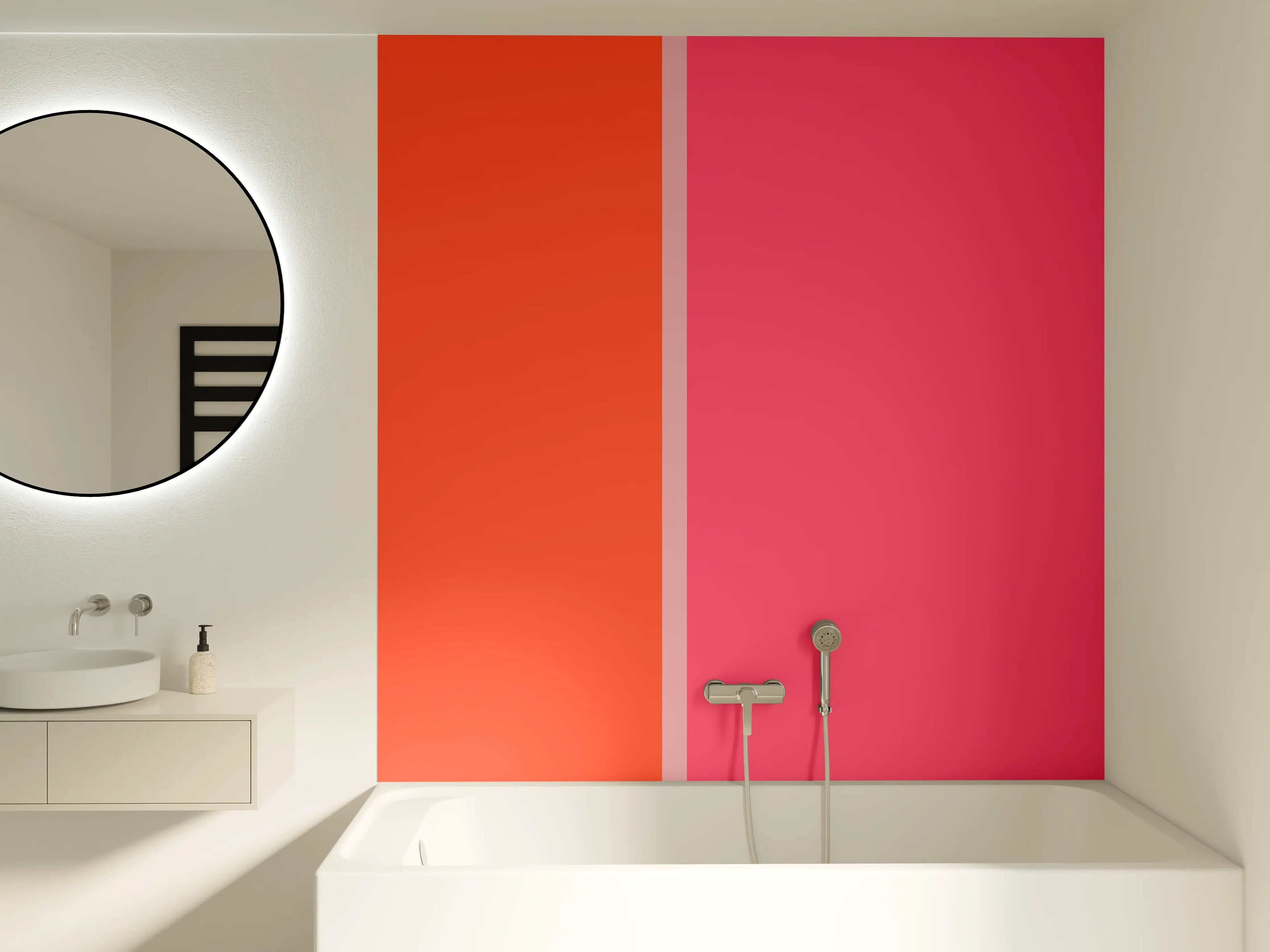 Badewannen-Rückwand - The Reds - Easy Vertikal - Strawberry