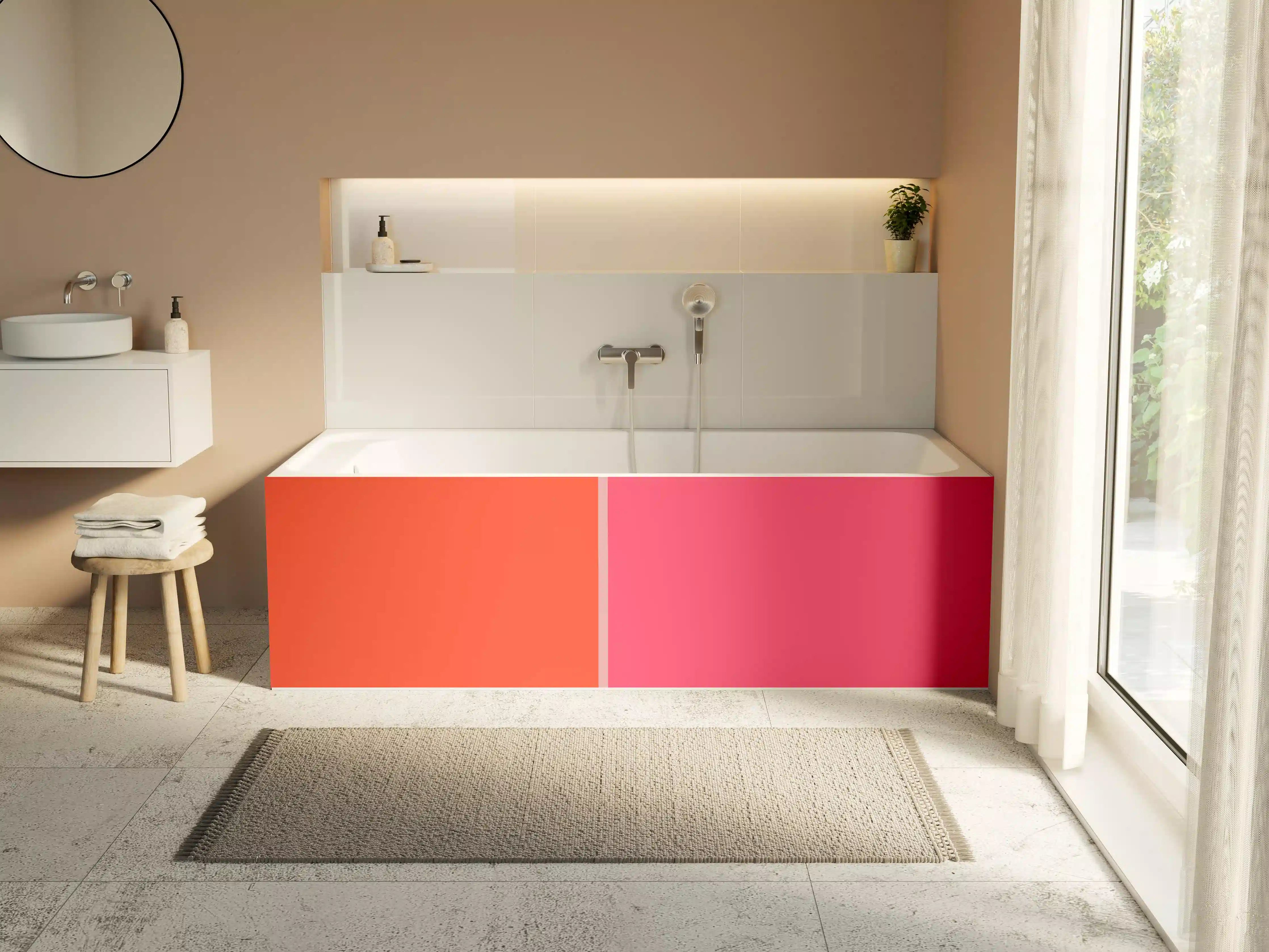 Badewannen-Rückwand - The Reds - Easy Vertikal - Strawberry