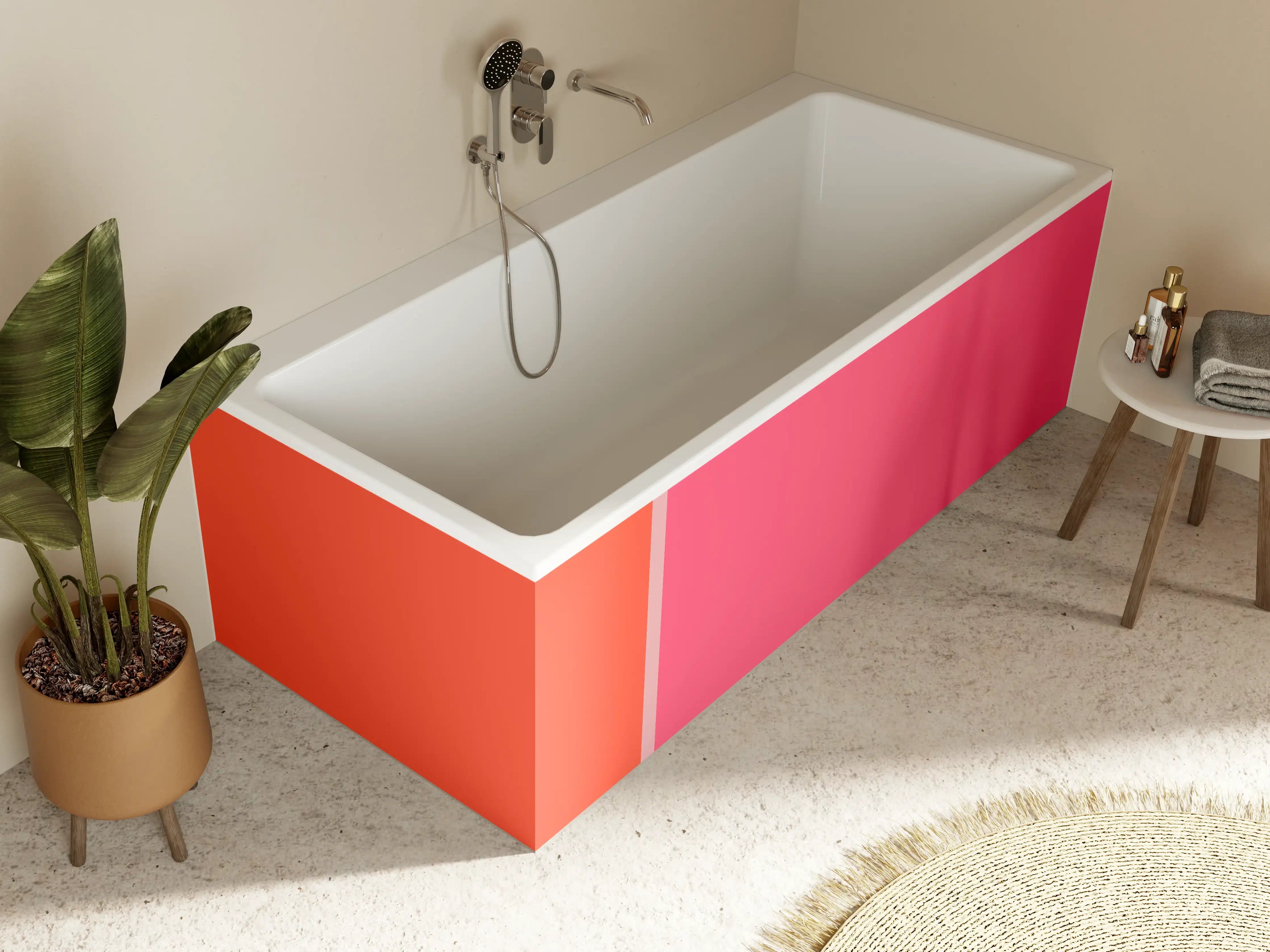 Badewannen-Rückwand - The Reds - Easy Vertikal - Strawberry