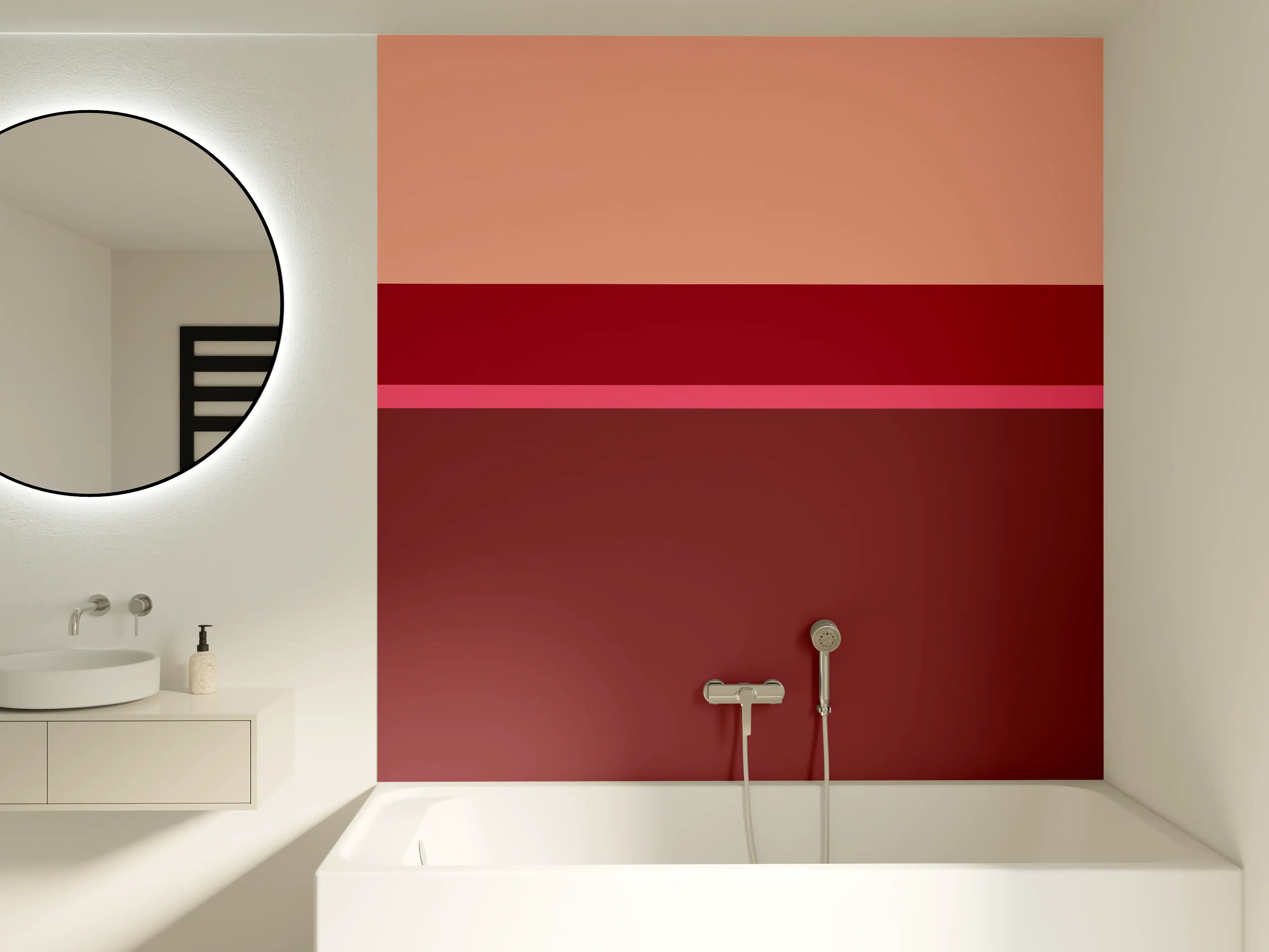Badewannen-Rückwand - The Reds - Horizontal - Cherry