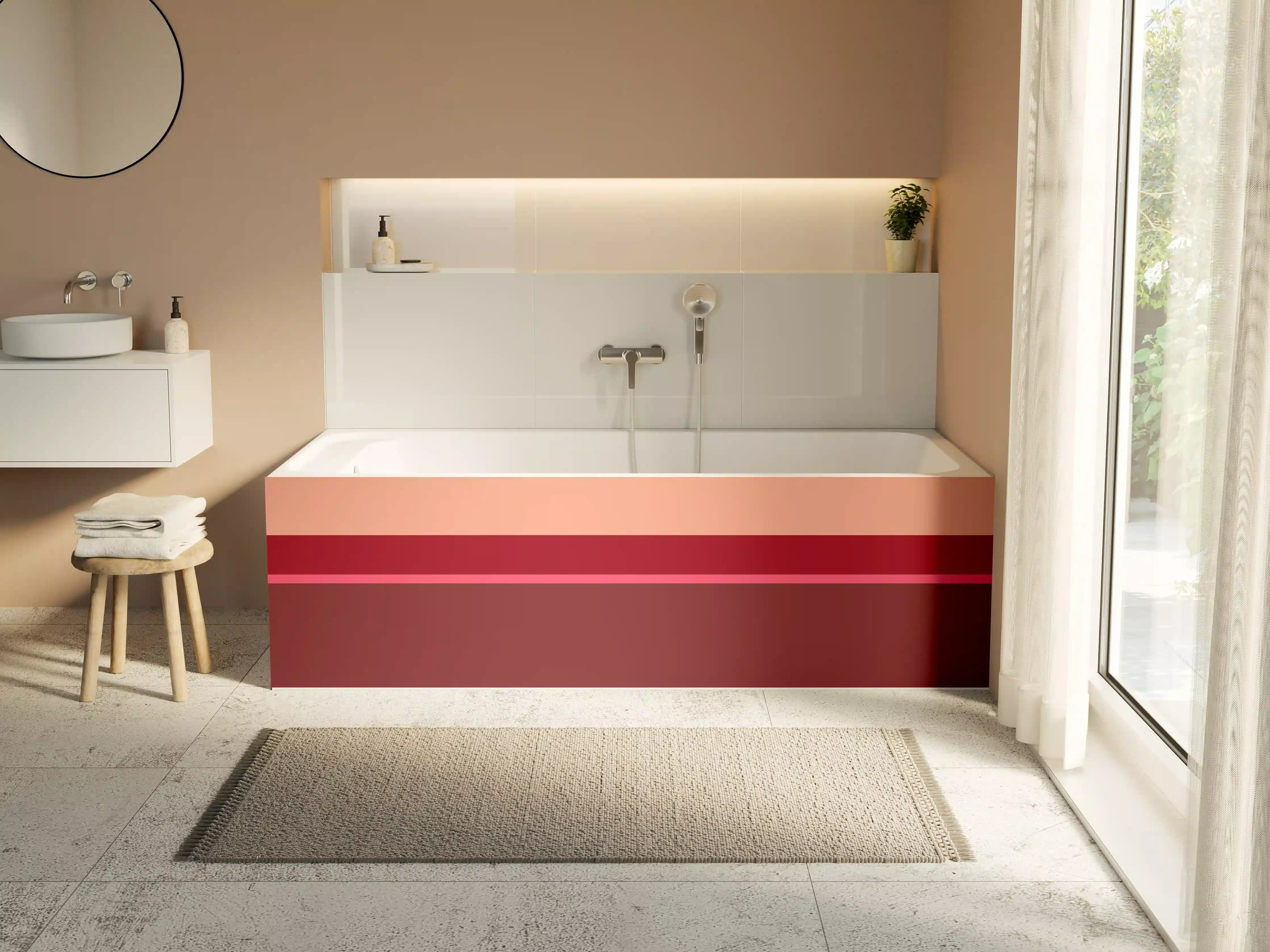 Badewannen-Rückwand - The Reds - Horizontal - Cherry