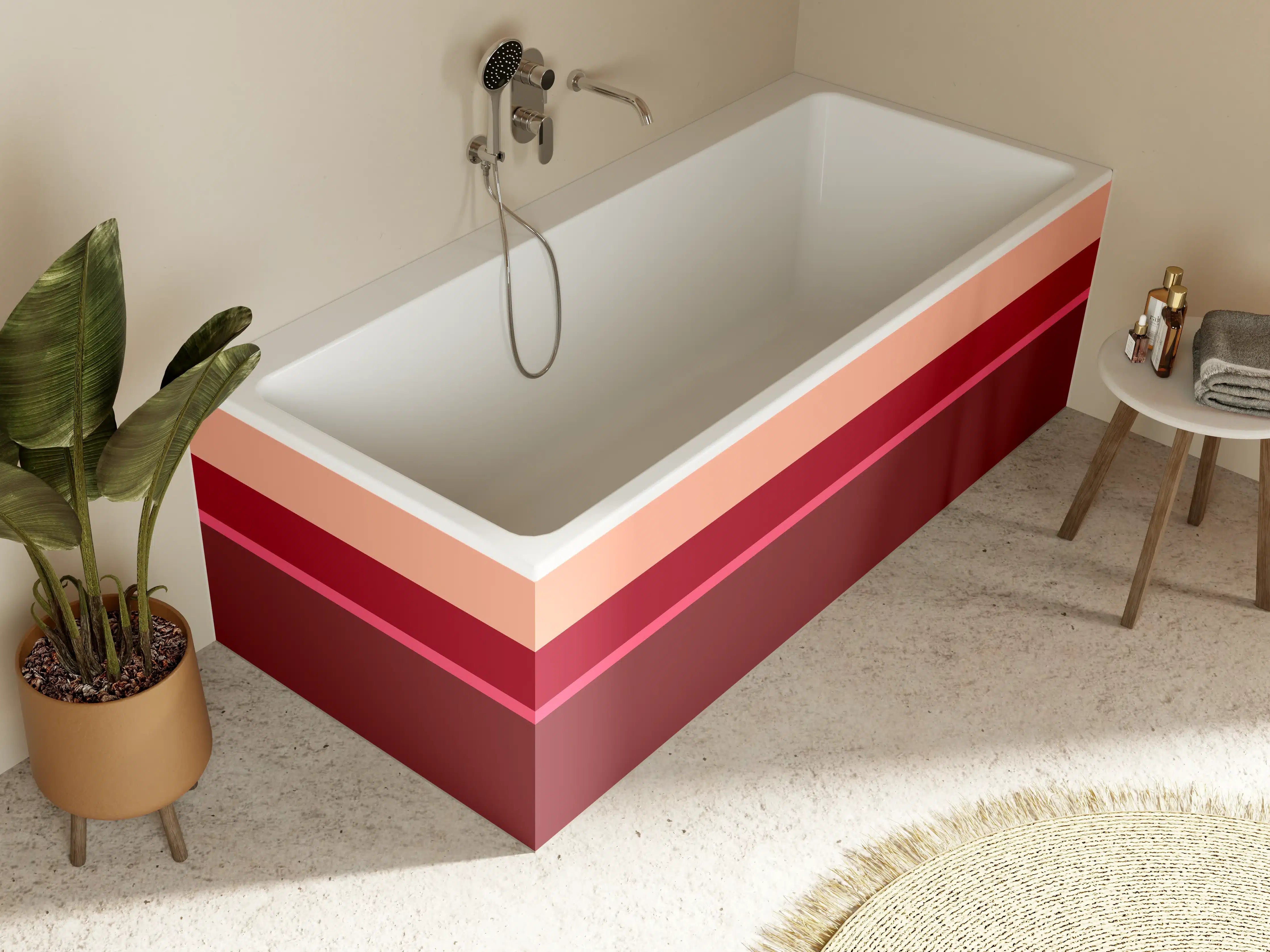 Badewannen-Rückwand - The Reds - Horizontal - Cherry