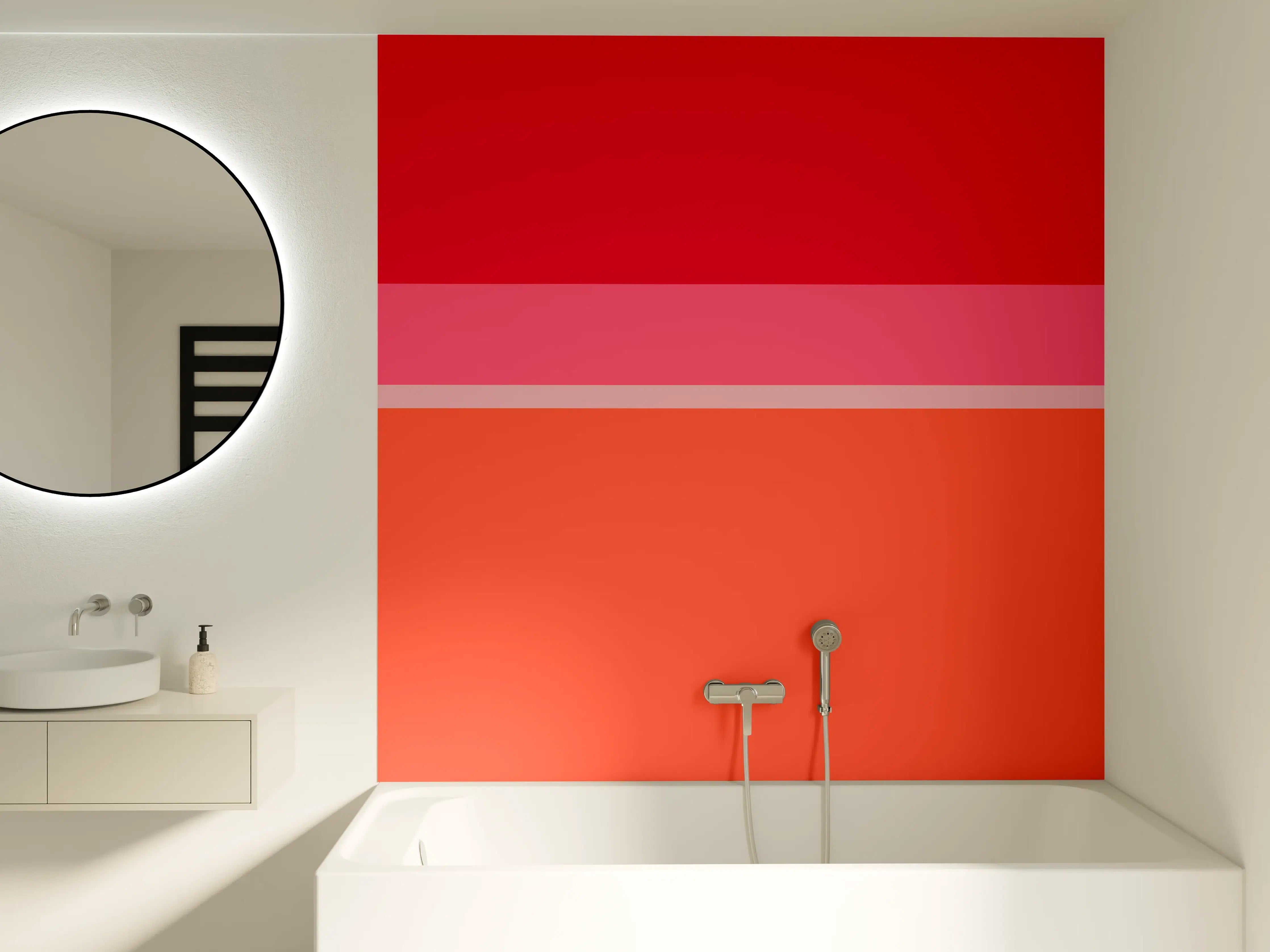 Badewannen-Rückwand - The Reds - Horizontal - Strawberry
