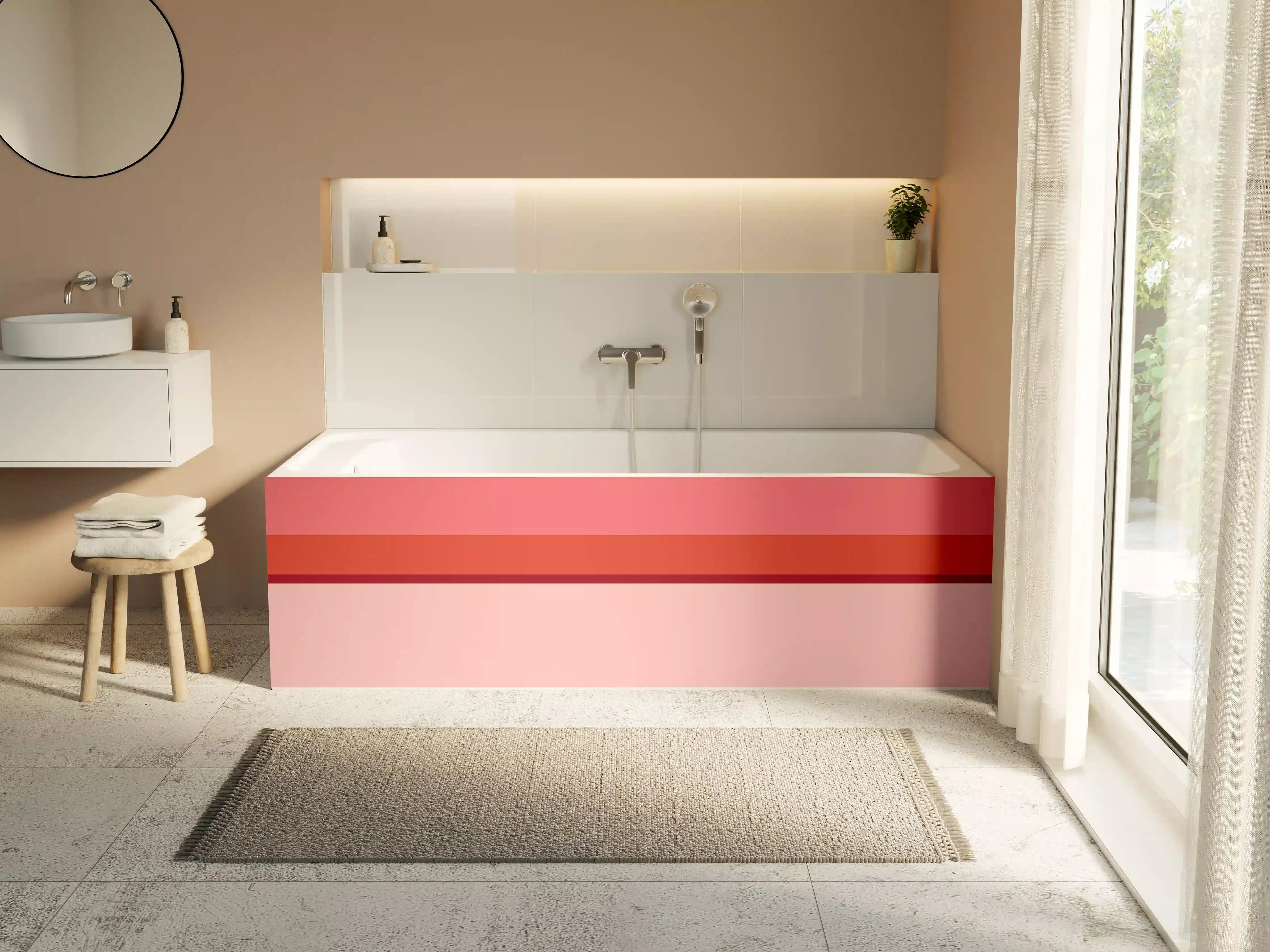 Badewannen-Rückwand - The Reds - Horizontal - Tomato