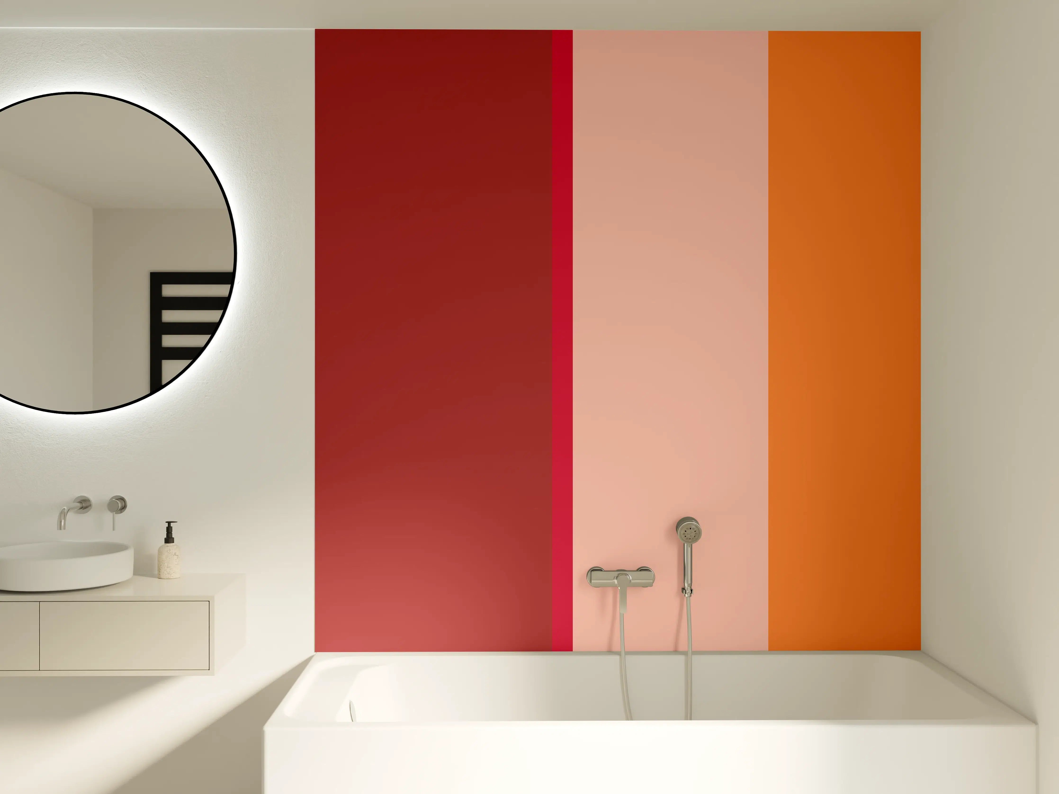 Badewannen-Rückwand - The Reds - Vertical - Sangria