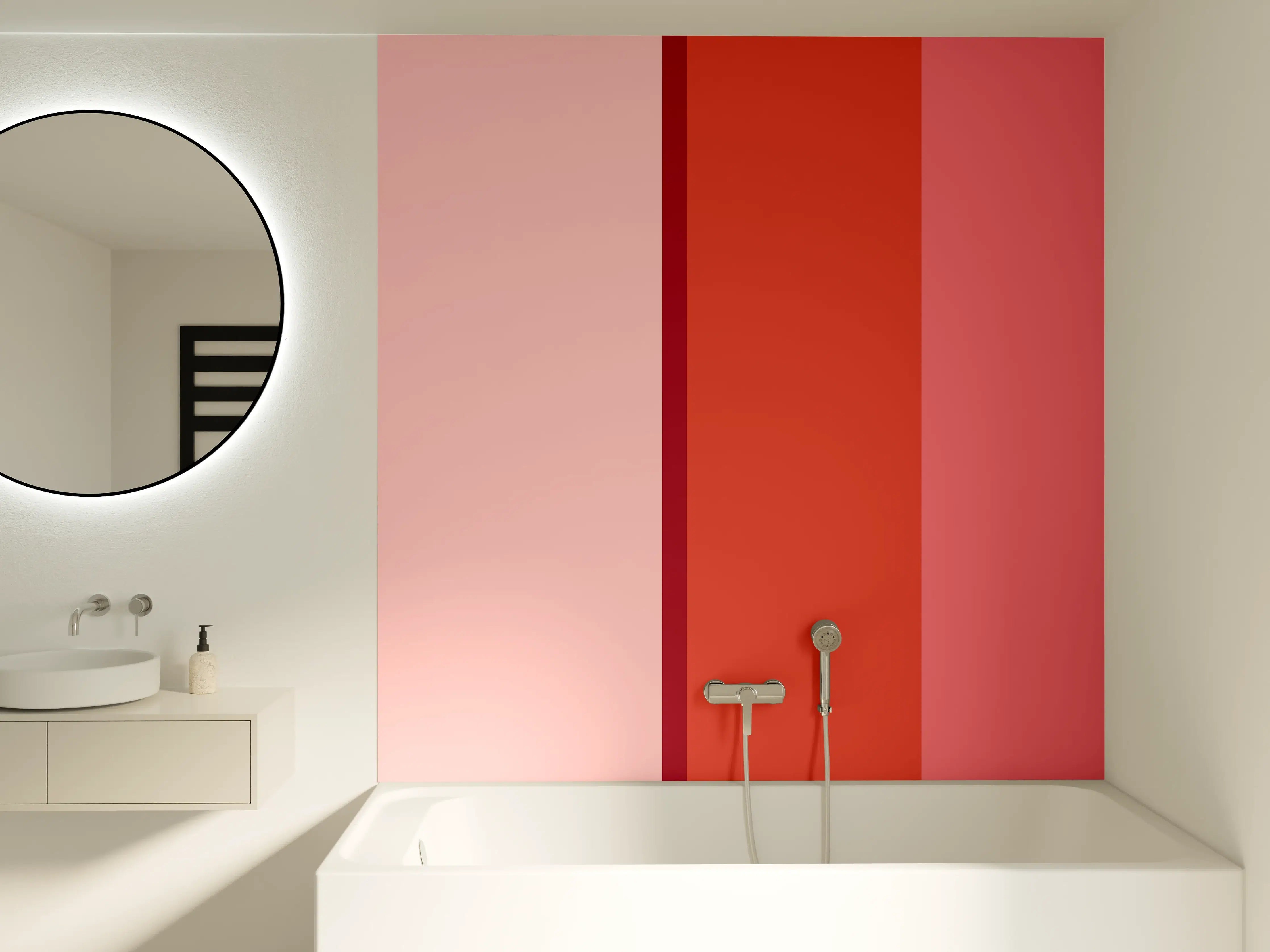 Badewannen-Rückwand - The Reds - Vertical - Tomato