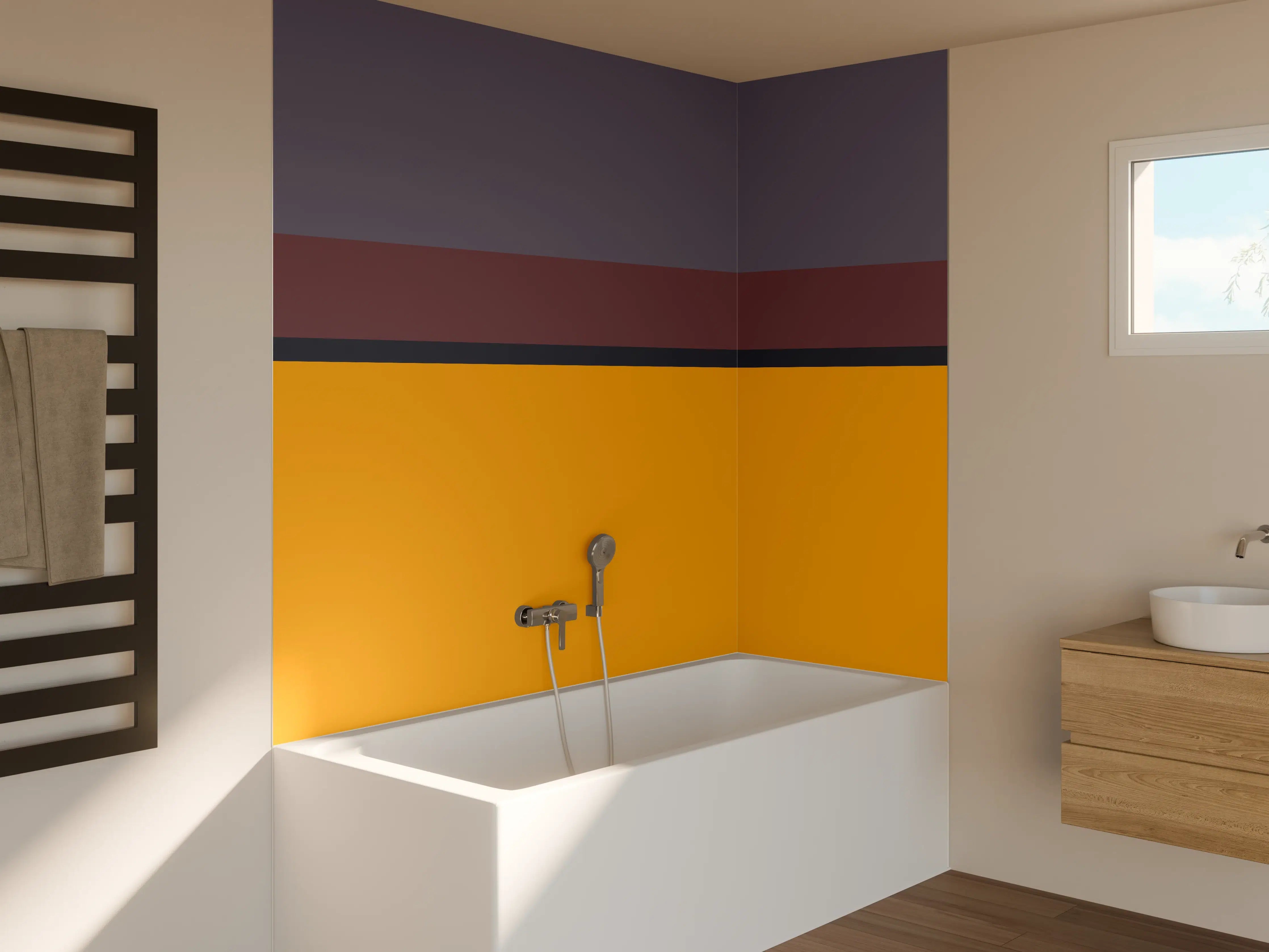 Badewannen-Rückwand - The Retros - Horizontal - Cersai