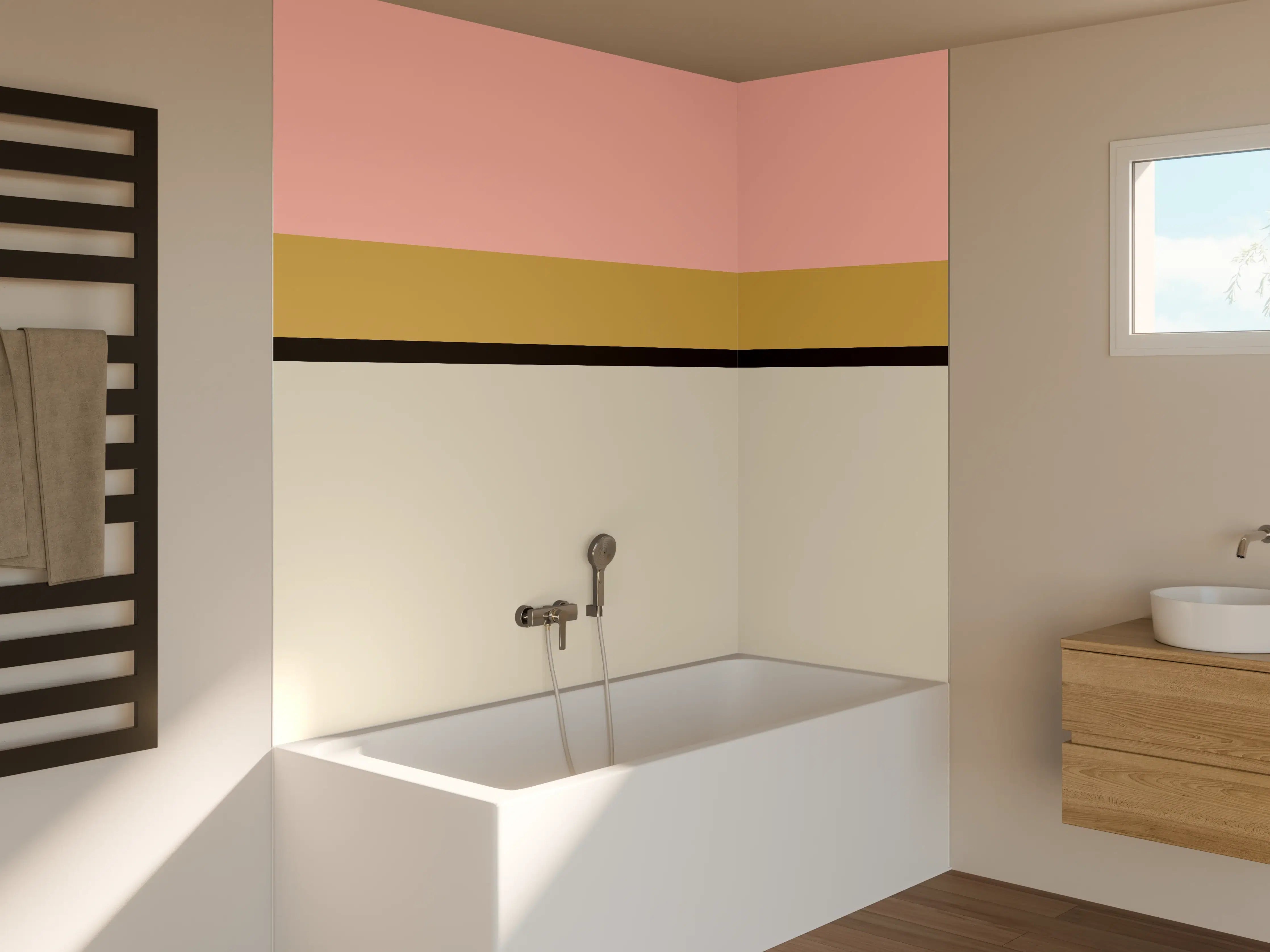 Badewannen-Rückwand - The Retros - Horizontal - Daenerys