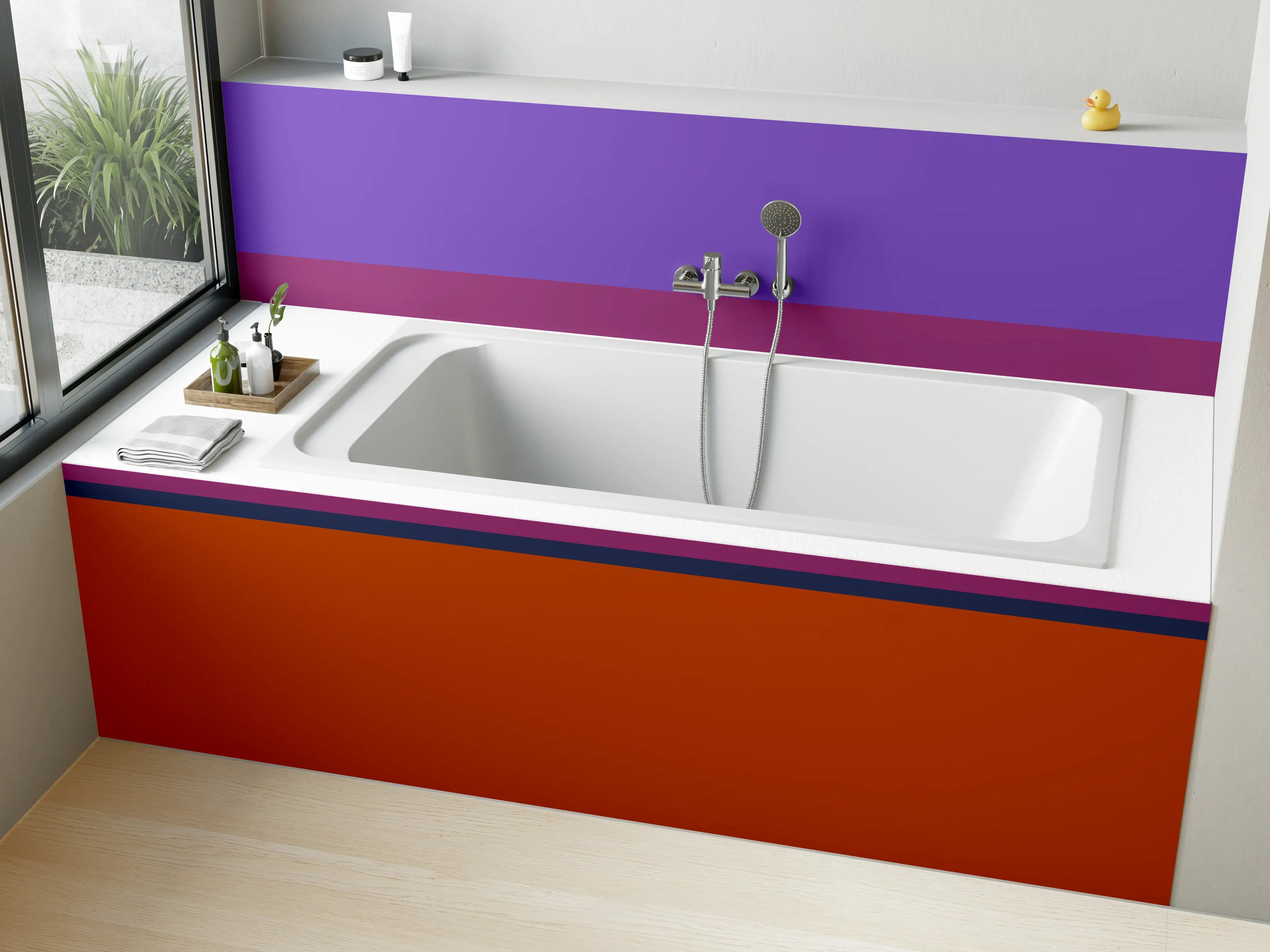Badewannen-Rückwand - The Retros - Horizontal - Sansa