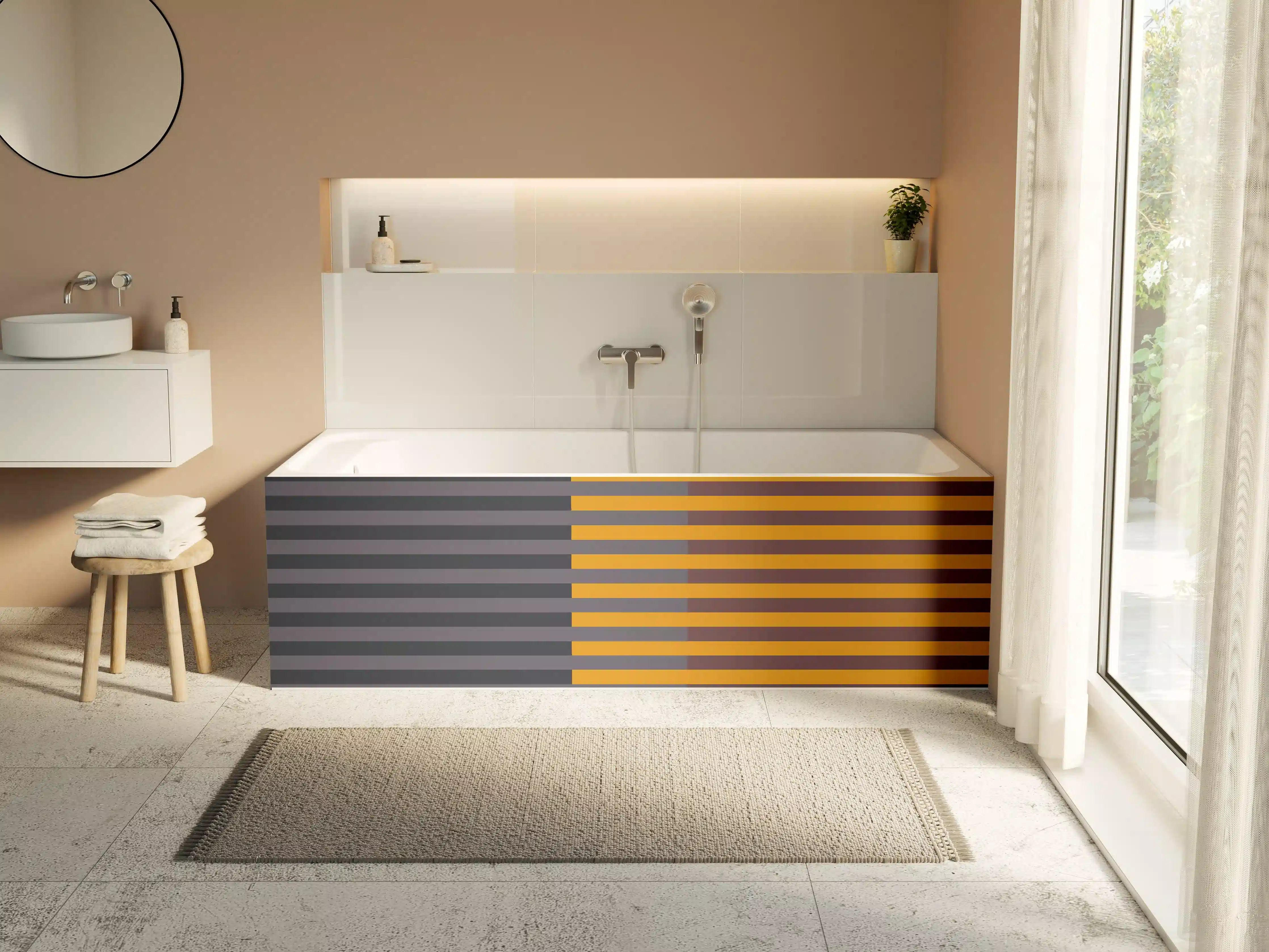 Badewannen-Rückwand - The Retros - Multy Stripes - Cersai