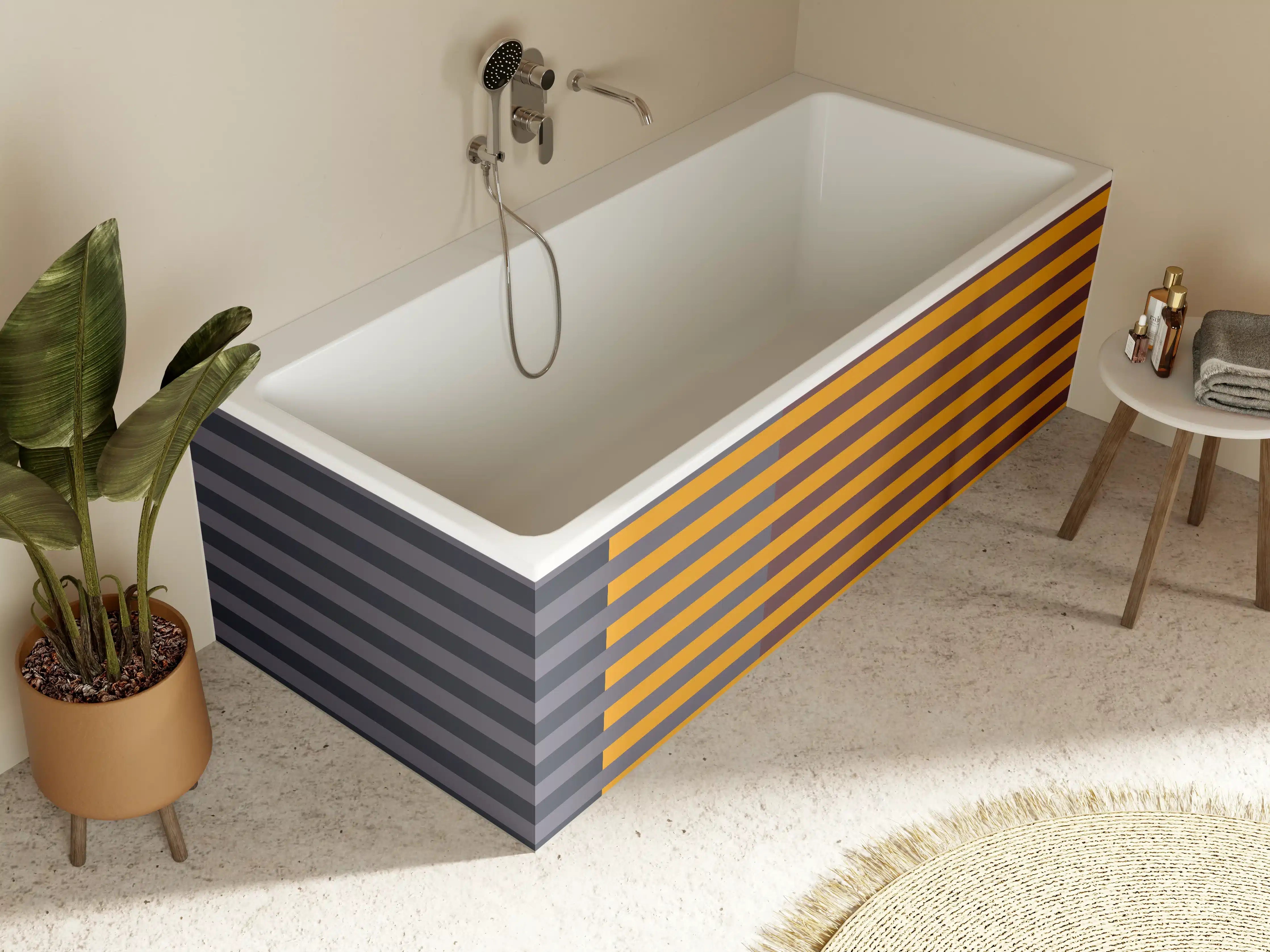 Badewannen-Rückwand - The Retros - Multy Stripes - Cersai