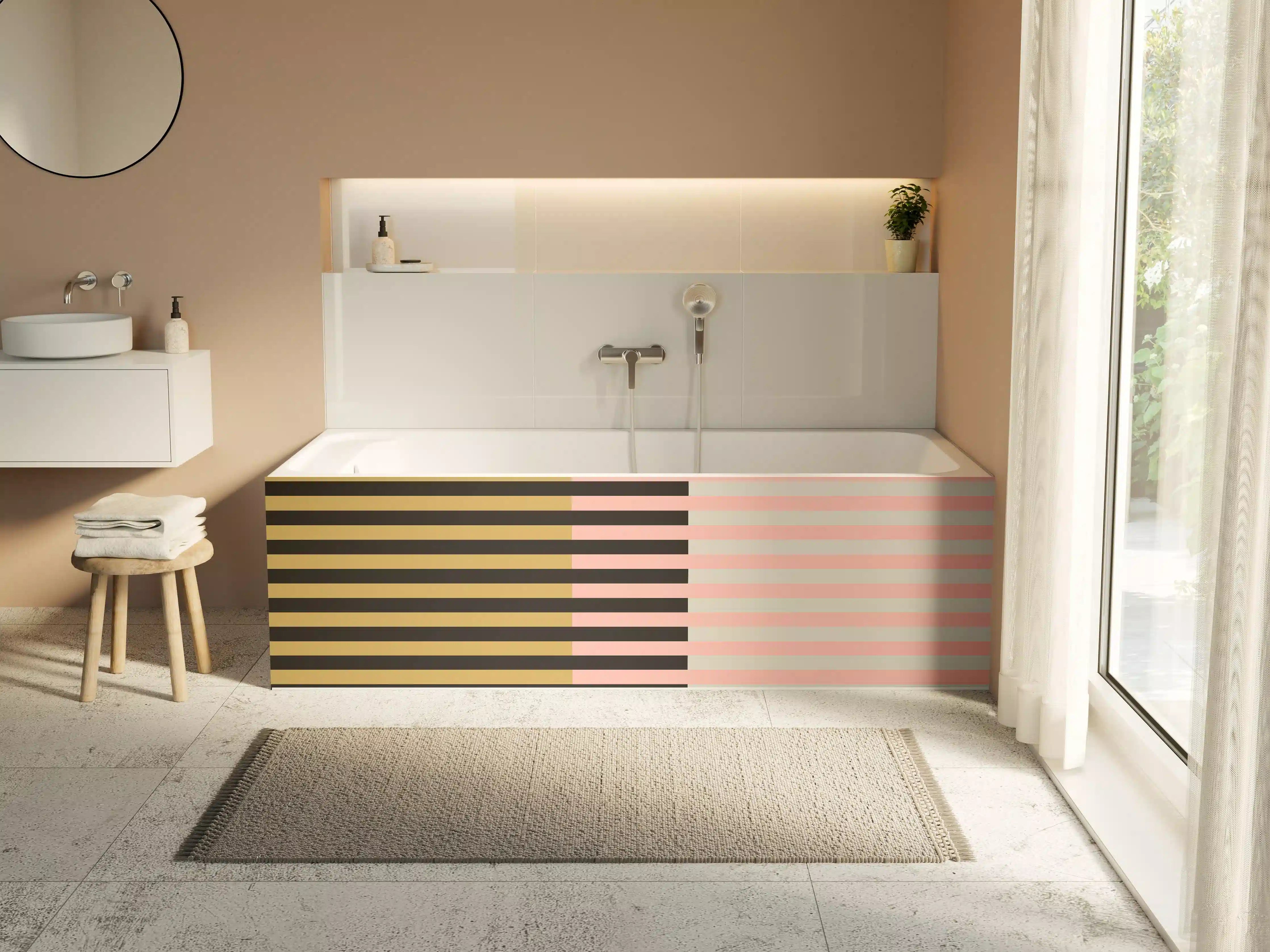 Badewannen-Rückwand - The Retros - Multy Stripes - Daenerys
