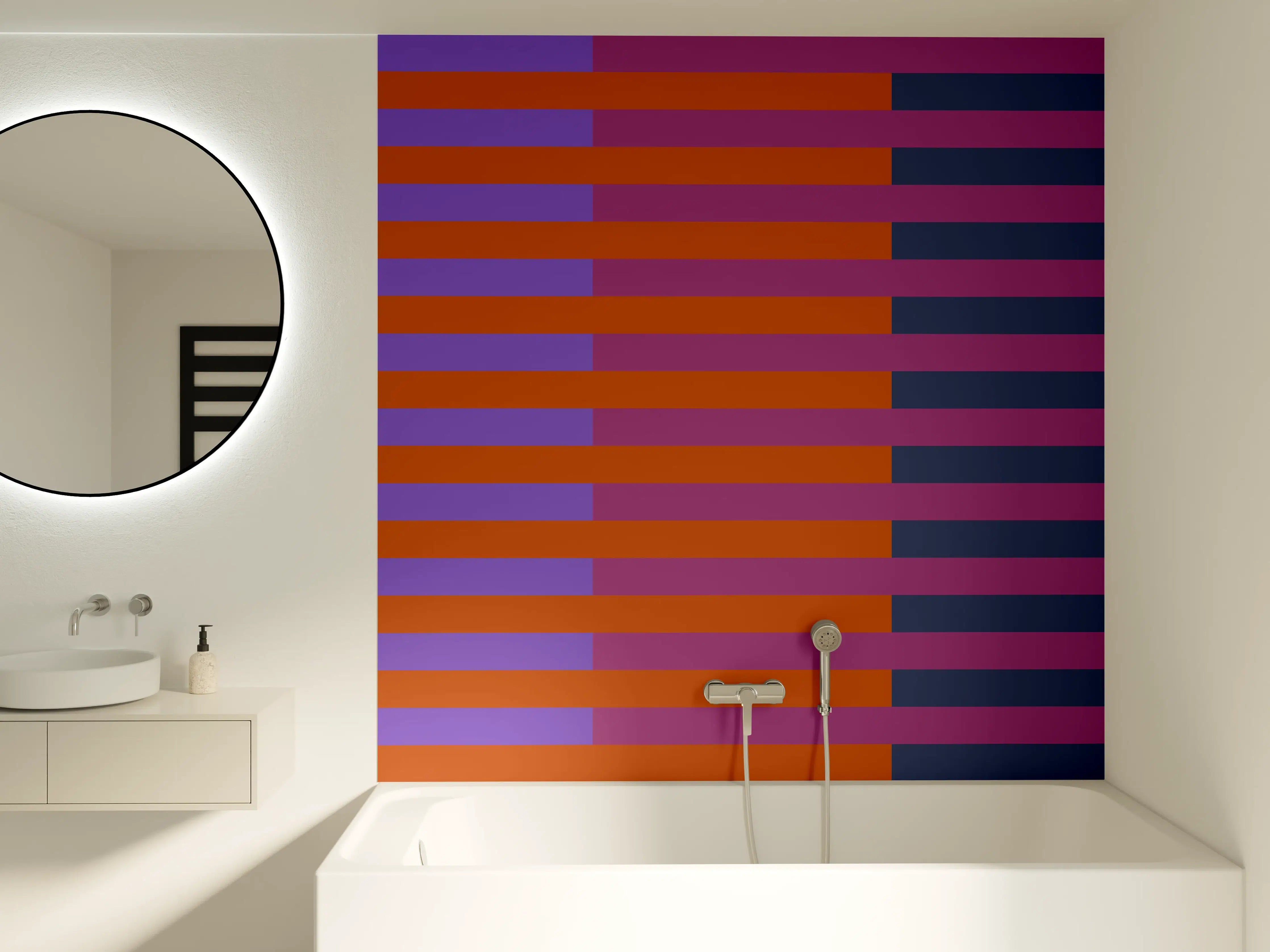 Badewannen-Rückwand - The Retros - Multy Stripes - Sansa