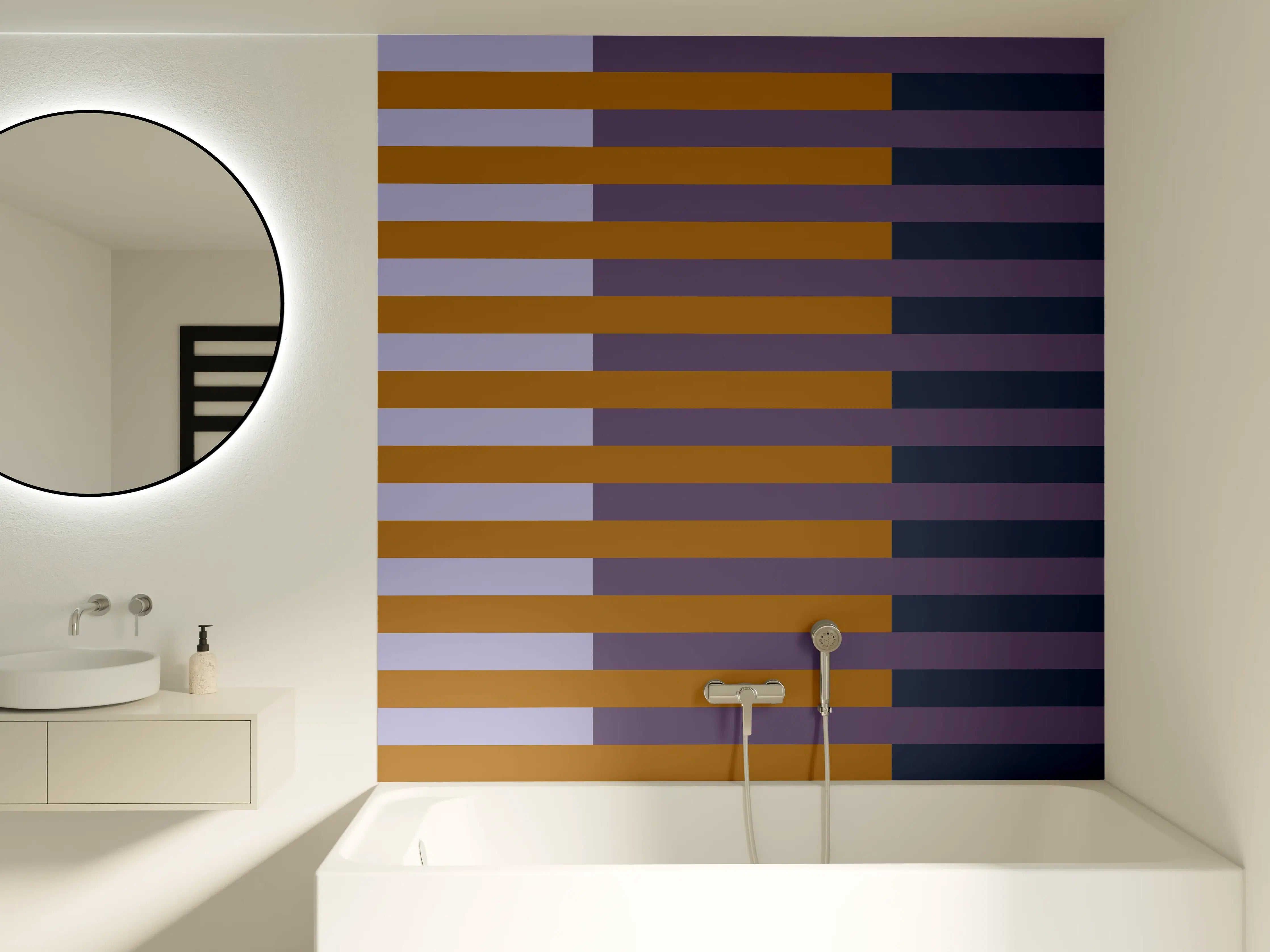 Badewannen-Rückwand - The Retros - Multy Stripes - Tyrion