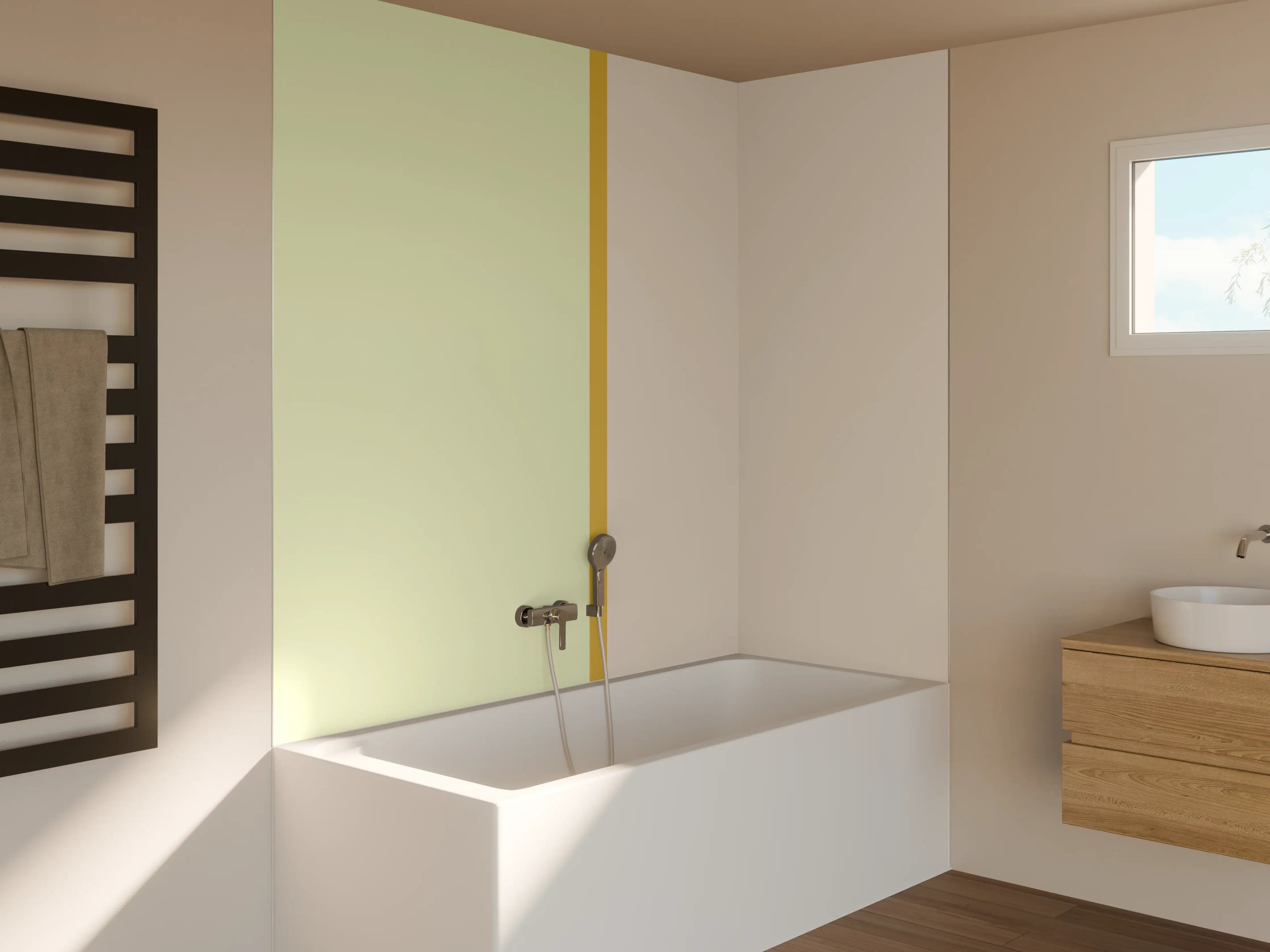 Badewannen-Rückwand - The Springs - Easy Vertikal - Birch
