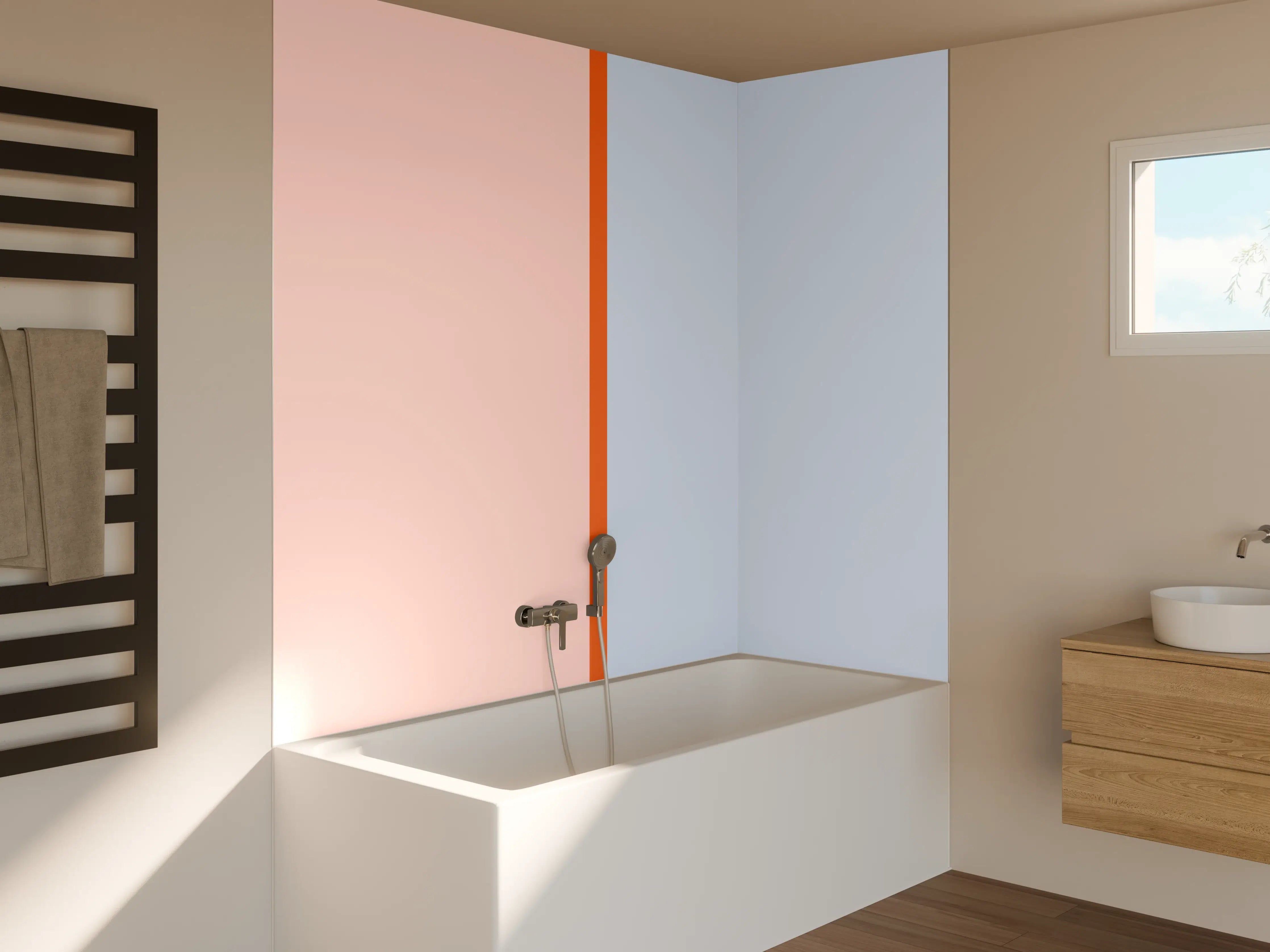 Badewannen-Rückwand - The Springs - Easy Vertikal - Crocus